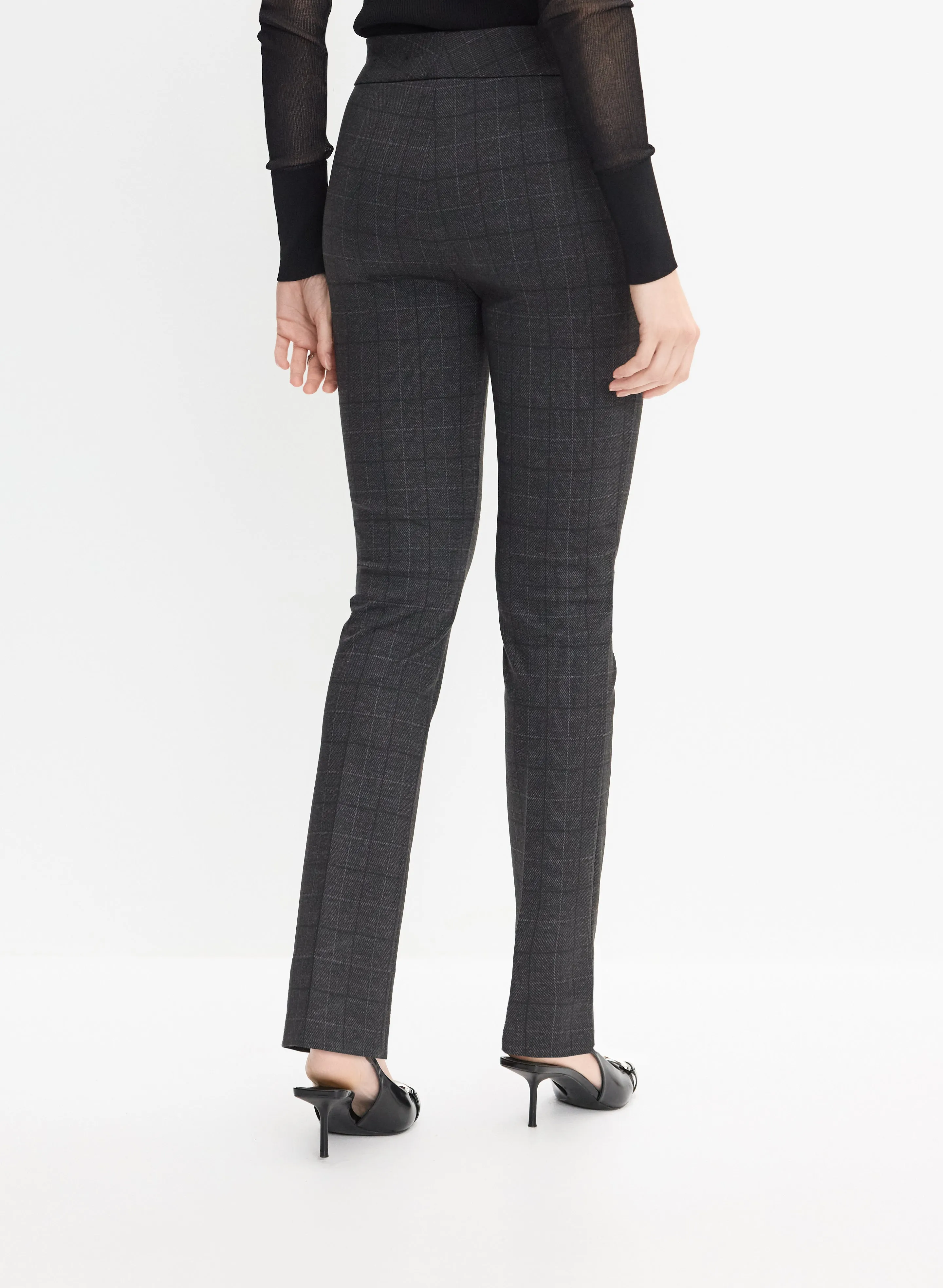 Madison Plaid Print Slim-Leg Pants sold by Melanie Lyne product image thumbnail 2