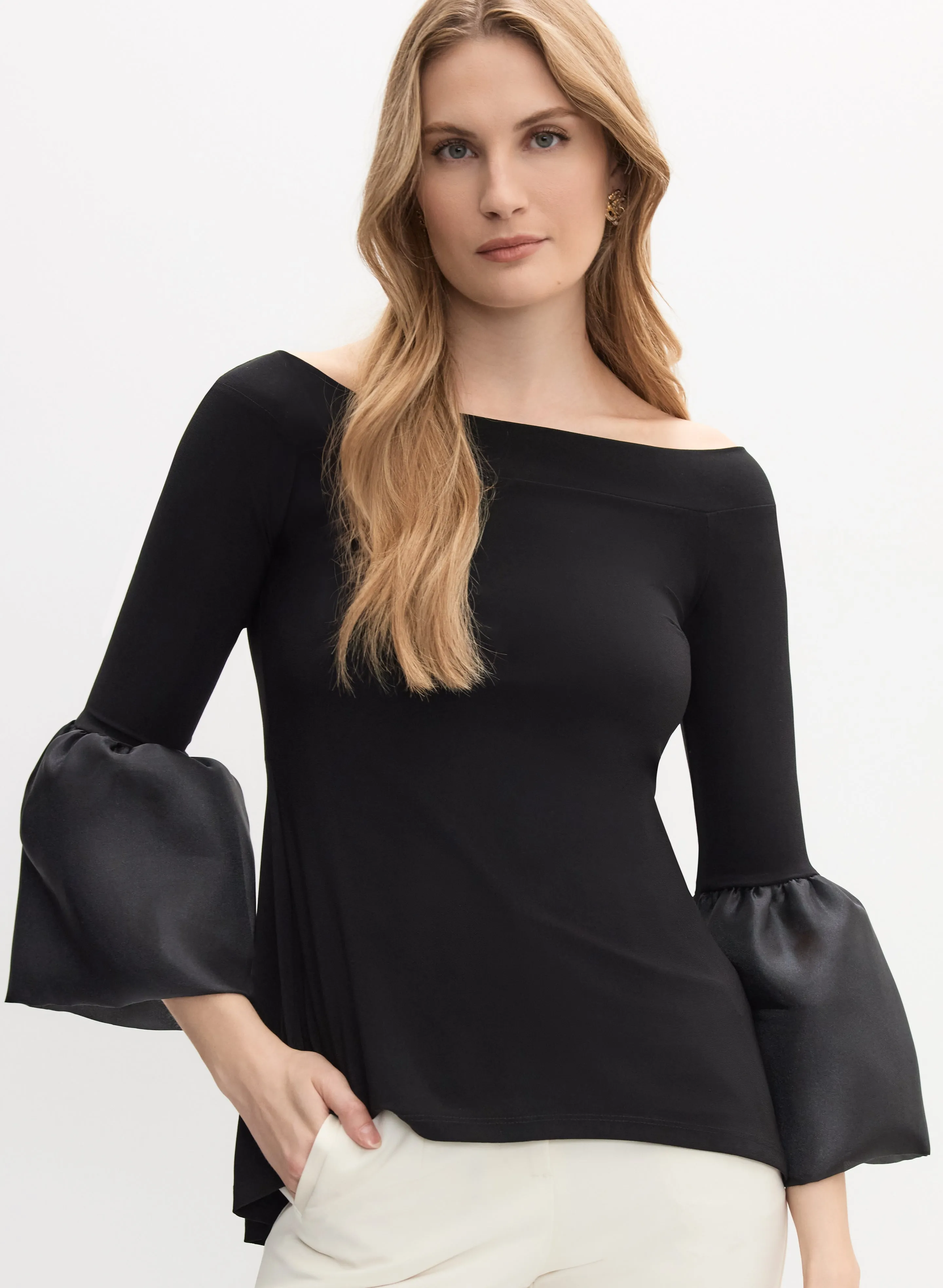 Taffeta Bell Sleeve Top sold by Melanie Lyne product image thumbnail 5