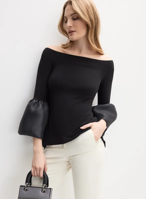 Taffeta Bell Sleeve Top sold by Melanie Lyne