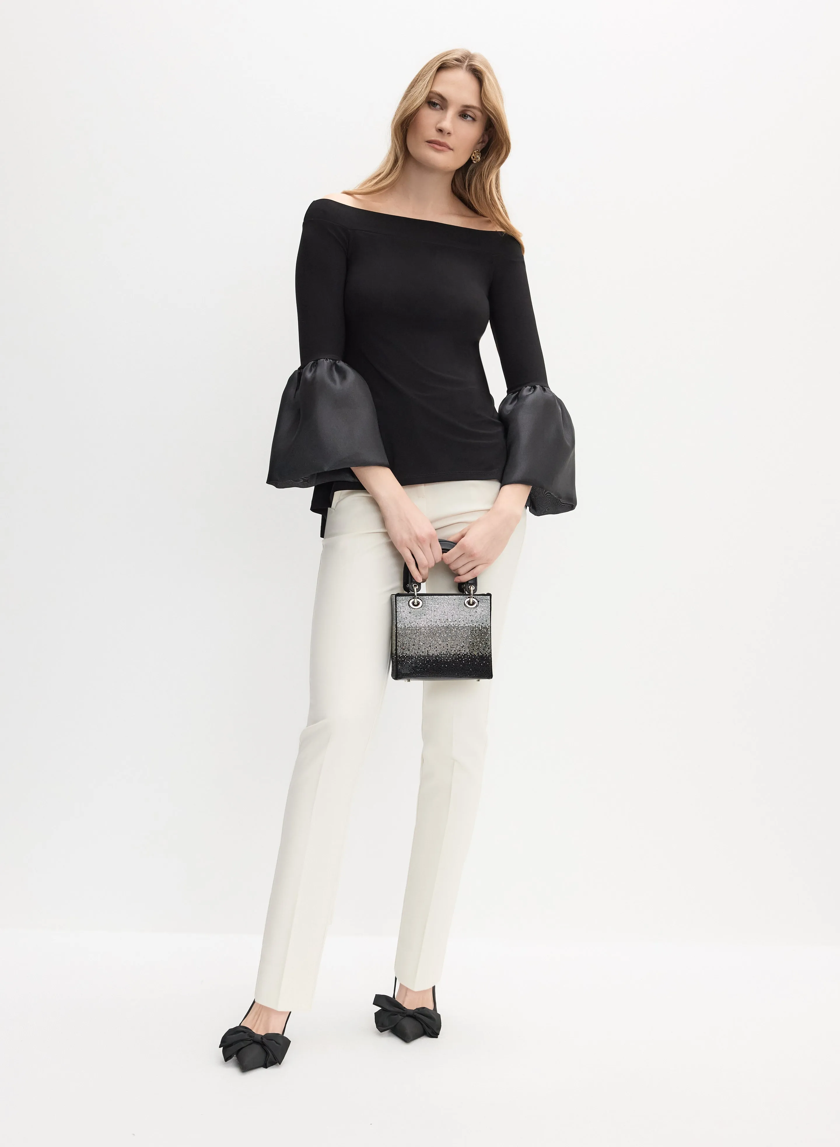 Taffeta Bell Sleeve Top sold by Melanie Lyne product image thumbnail 3