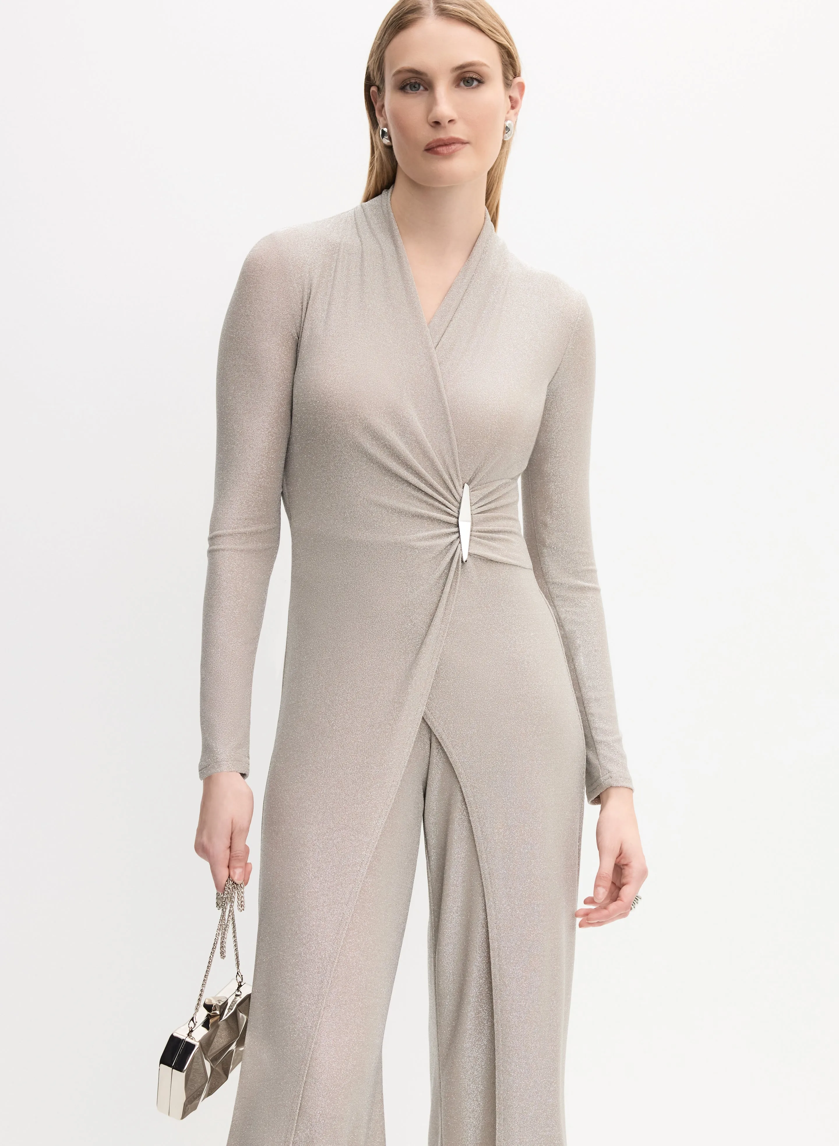 Joseph Ribkoff - Wrap-Front Embellished Jumpsuit sold by Melanie Lyne product image thumbnail 4