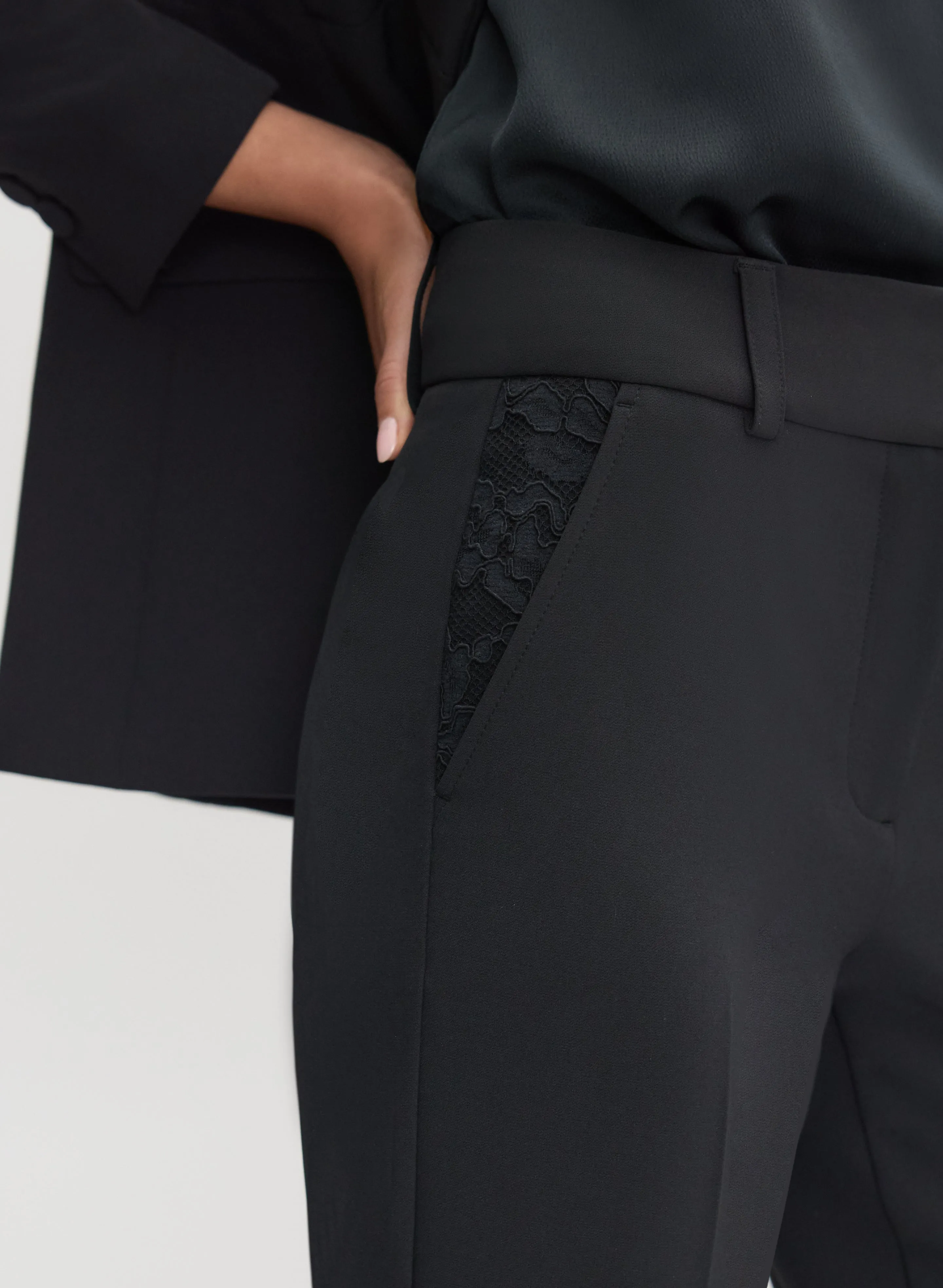 Giselle Lace Insert Slim-Leg Pants sold by Melanie Lyne product image thumbnail 4