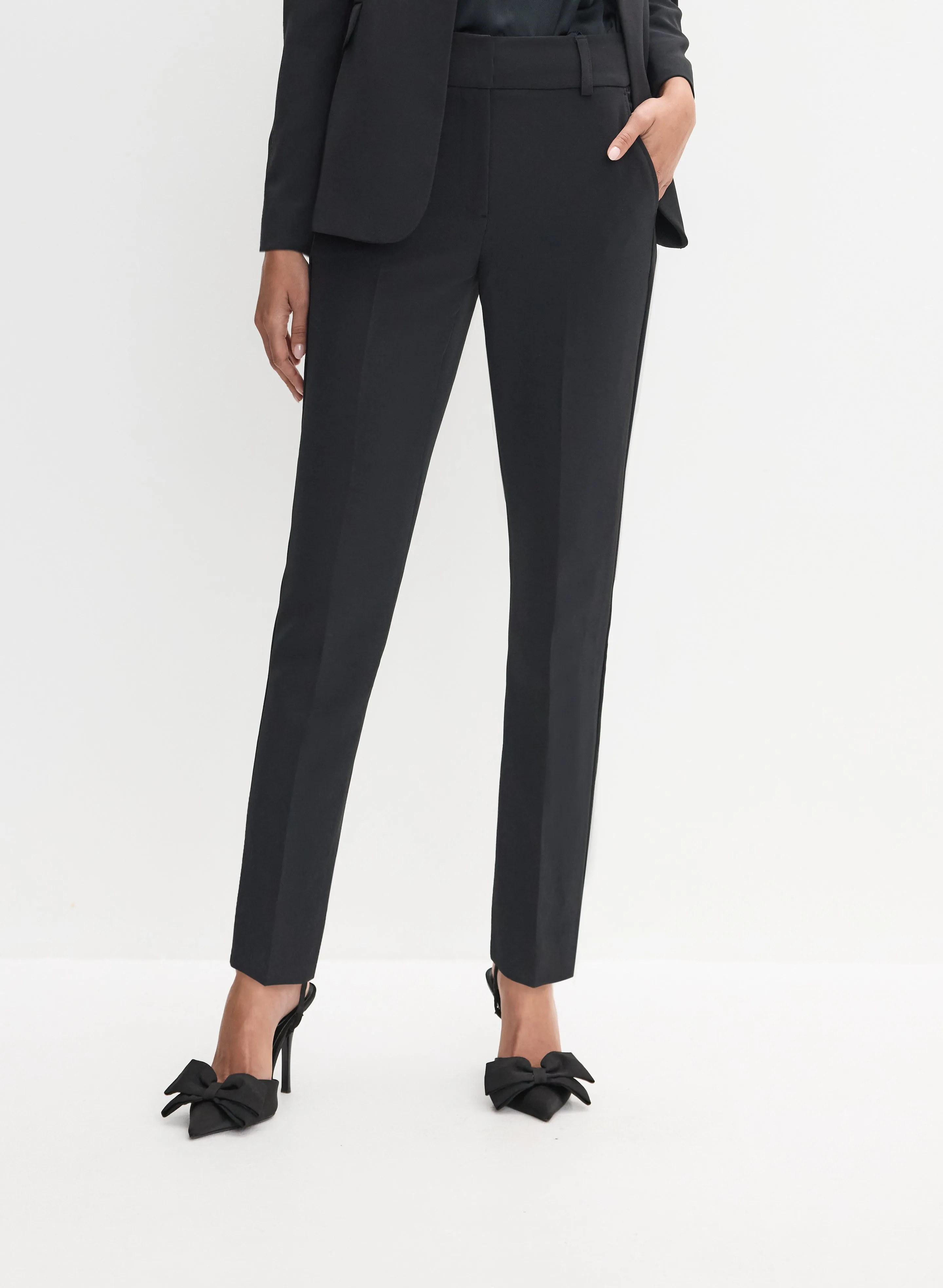 Giselle Lace Insert Slim-Leg Pants sold by Melanie Lyne