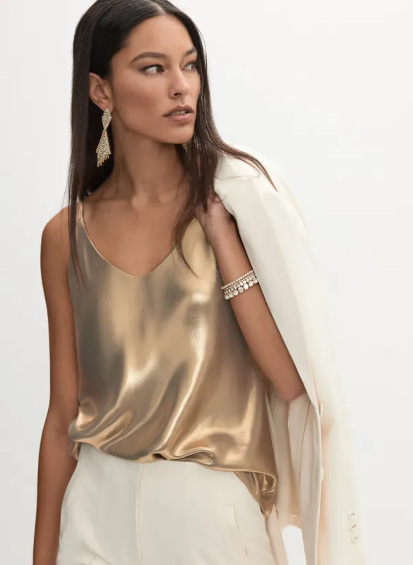 Sleeveless Lamé Blouse sold by Melanie Lyne