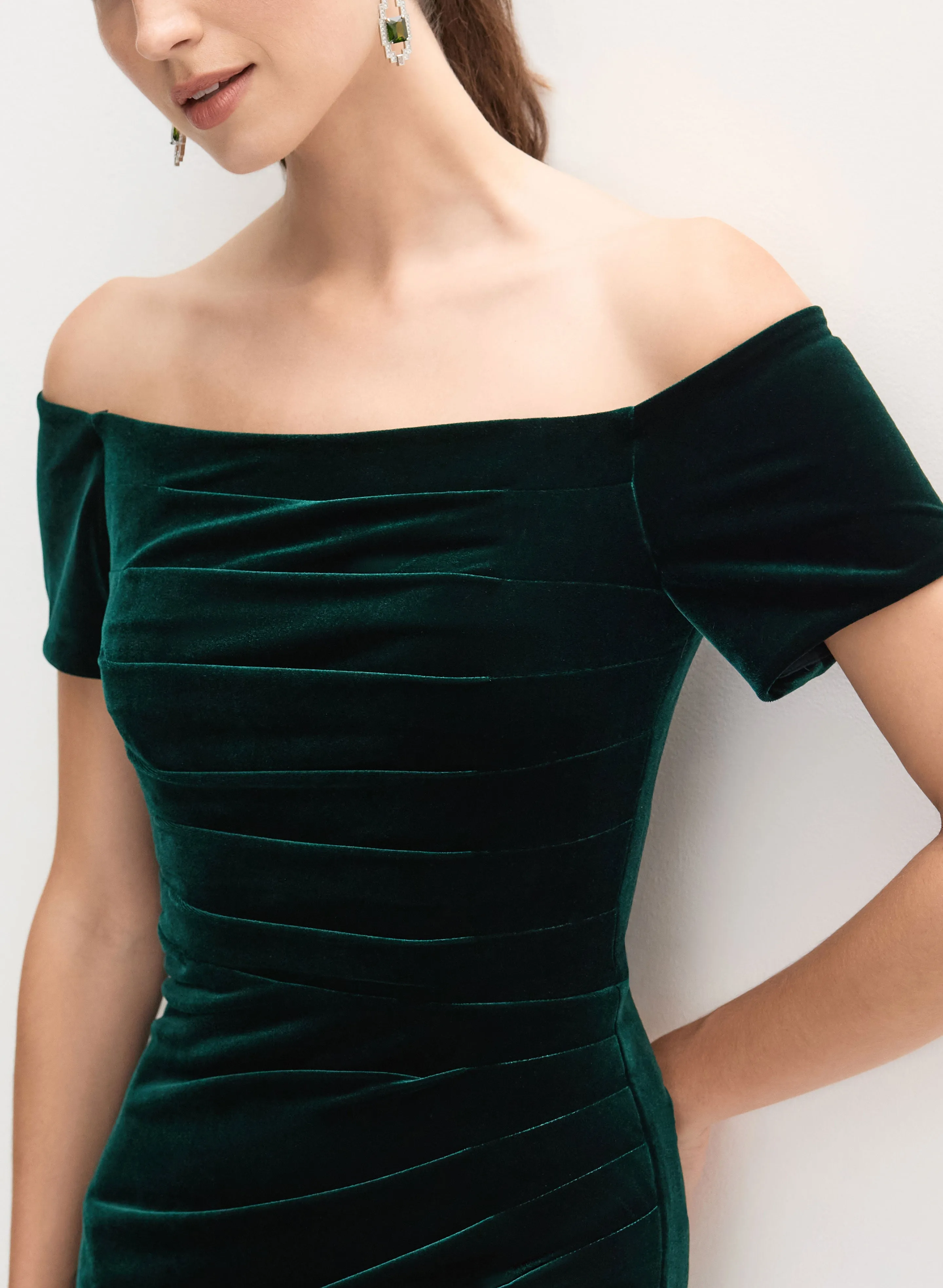 Velvet Bardot Dress sold by Melanie Lyne product image thumbnail 2