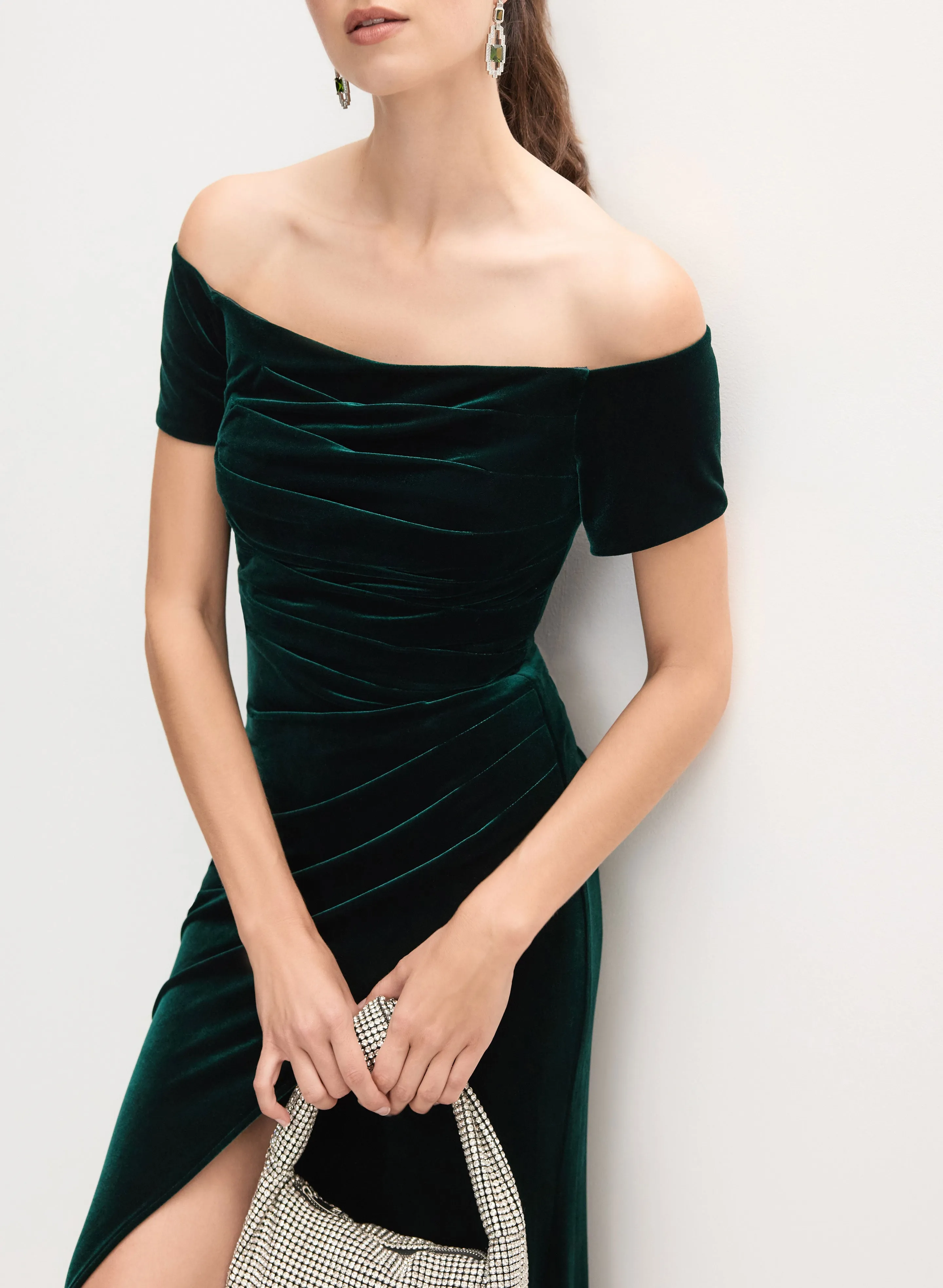 Velvet Bardot Dress sold by Melanie Lyne product image thumbnail 5