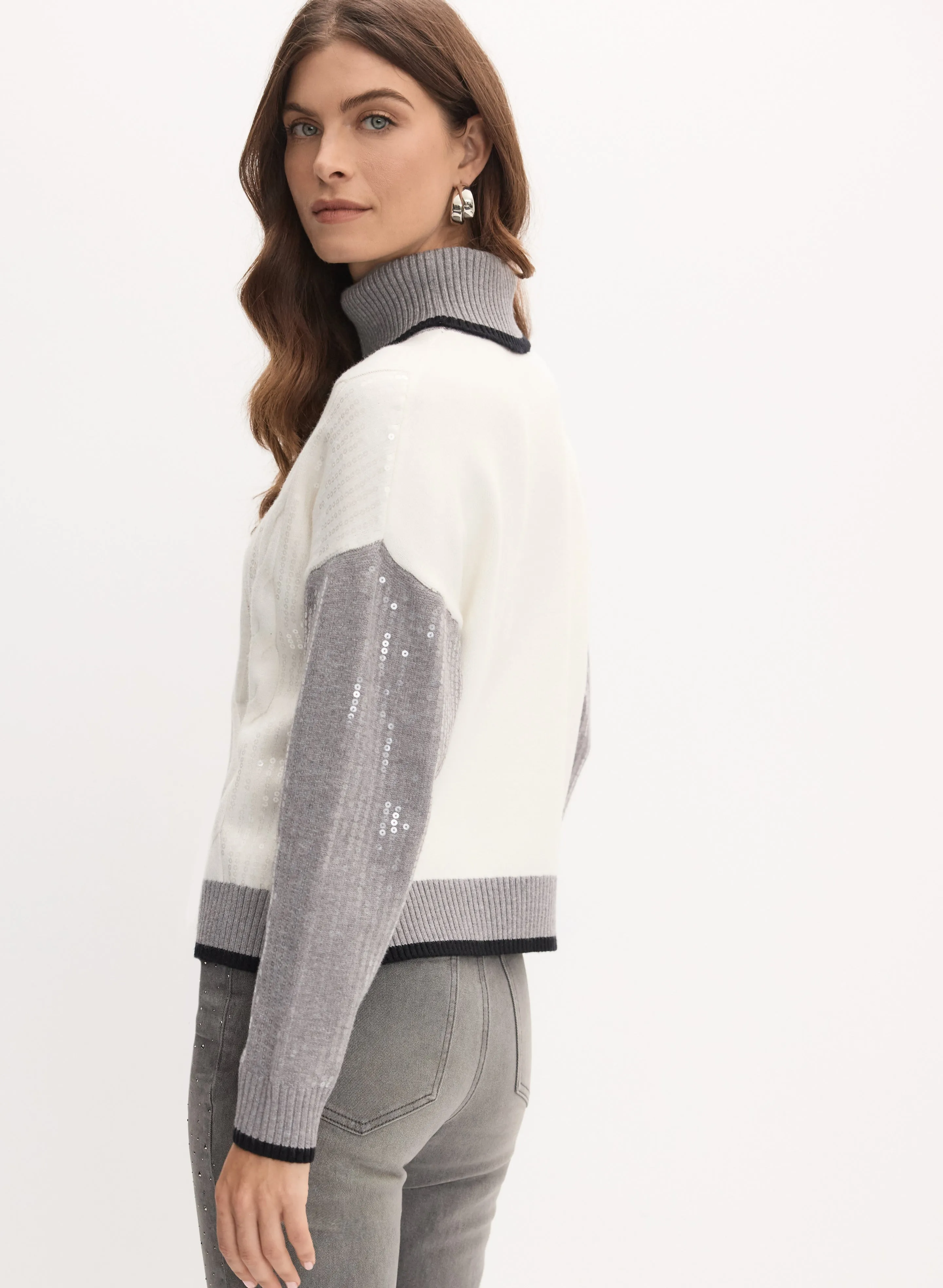 Sequined Turtleneck Sweater sold by Melanie Lyne product image thumbnail 4