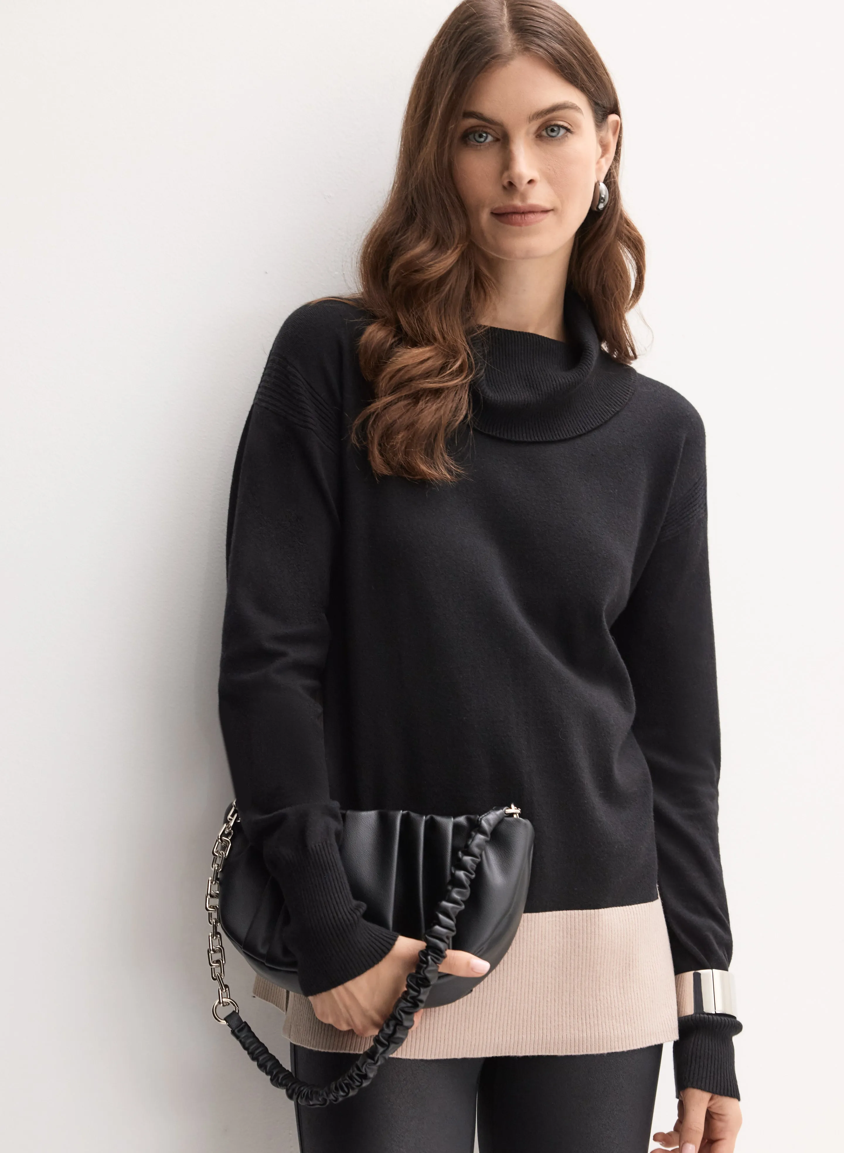 Colour Block Cowl Neck Sweater sold by Melanie Lyne