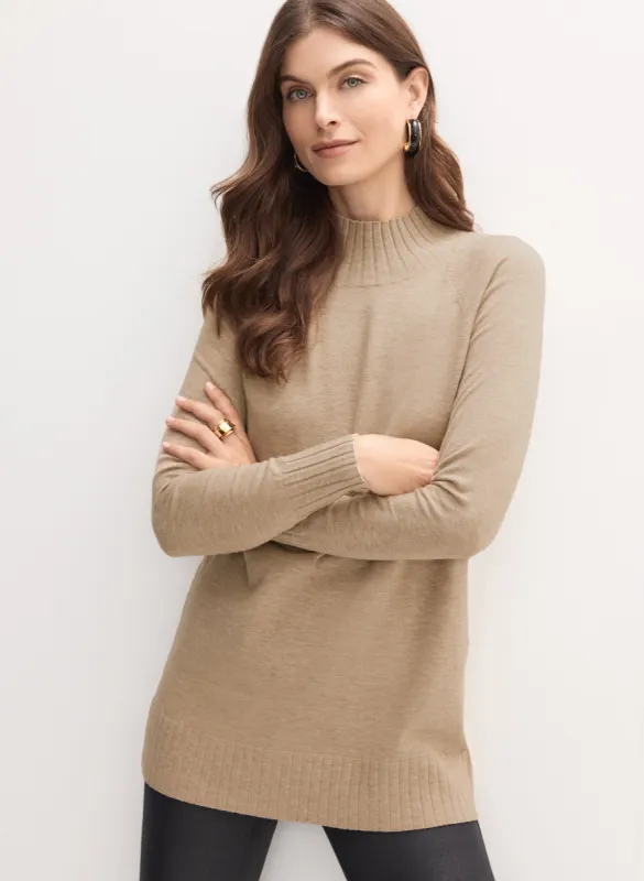 Mock Neck Rib Knit Sweater sold by Melanie Lyne