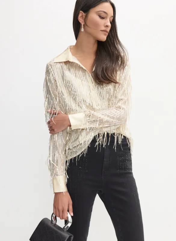 Sequined Fringe Blouse sold by Melanie Lyne