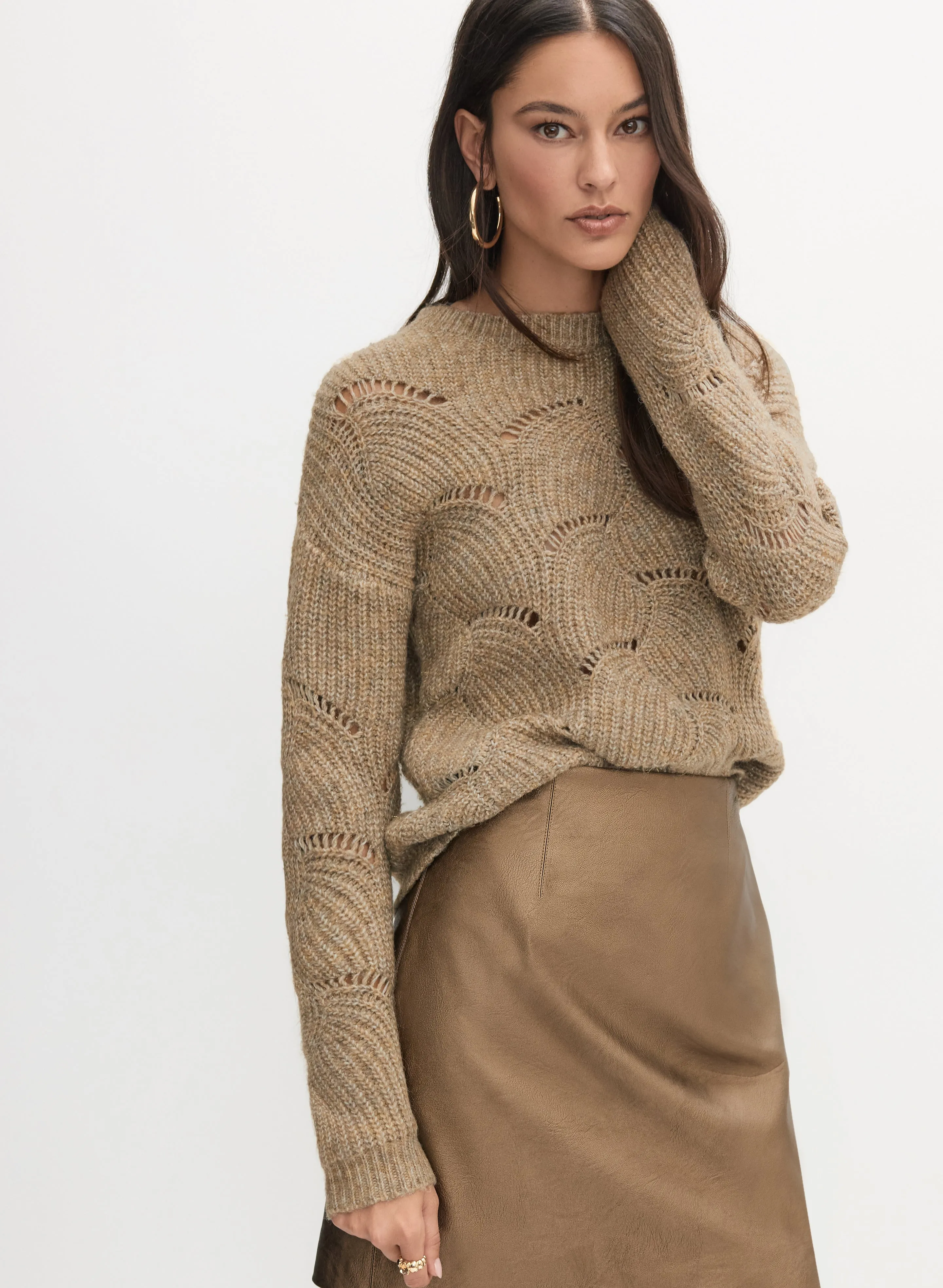 Open Knit Pullover Sweater sold by Melanie Lyne product image thumbnail 5