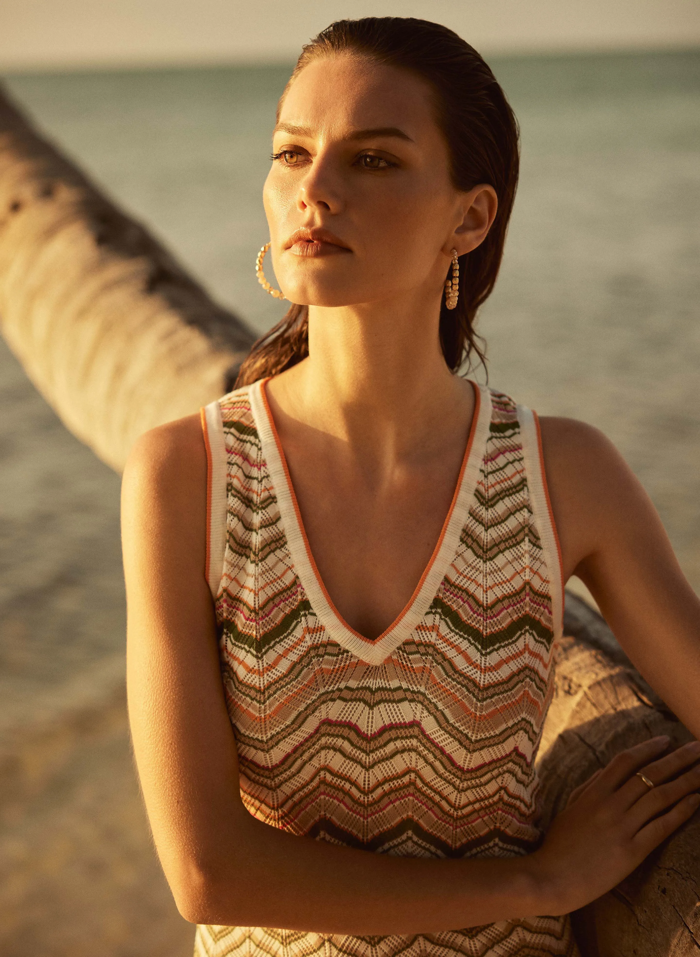 Bead Hoop Earrings sold by Melanie Lyne product image thumbnail 2