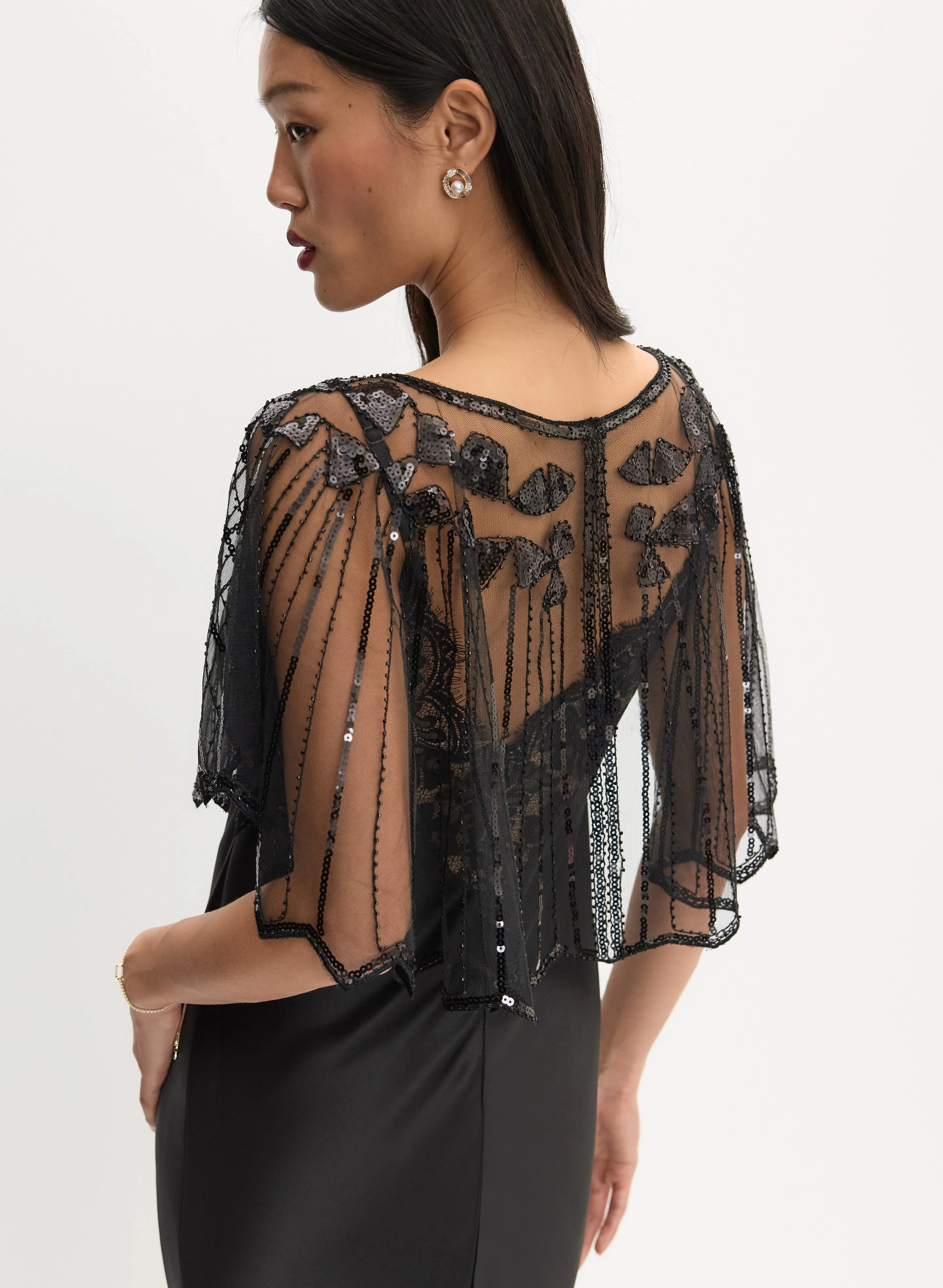 Sheer Sequin Cape sold by Melanie Lyne product image thumbnail 2