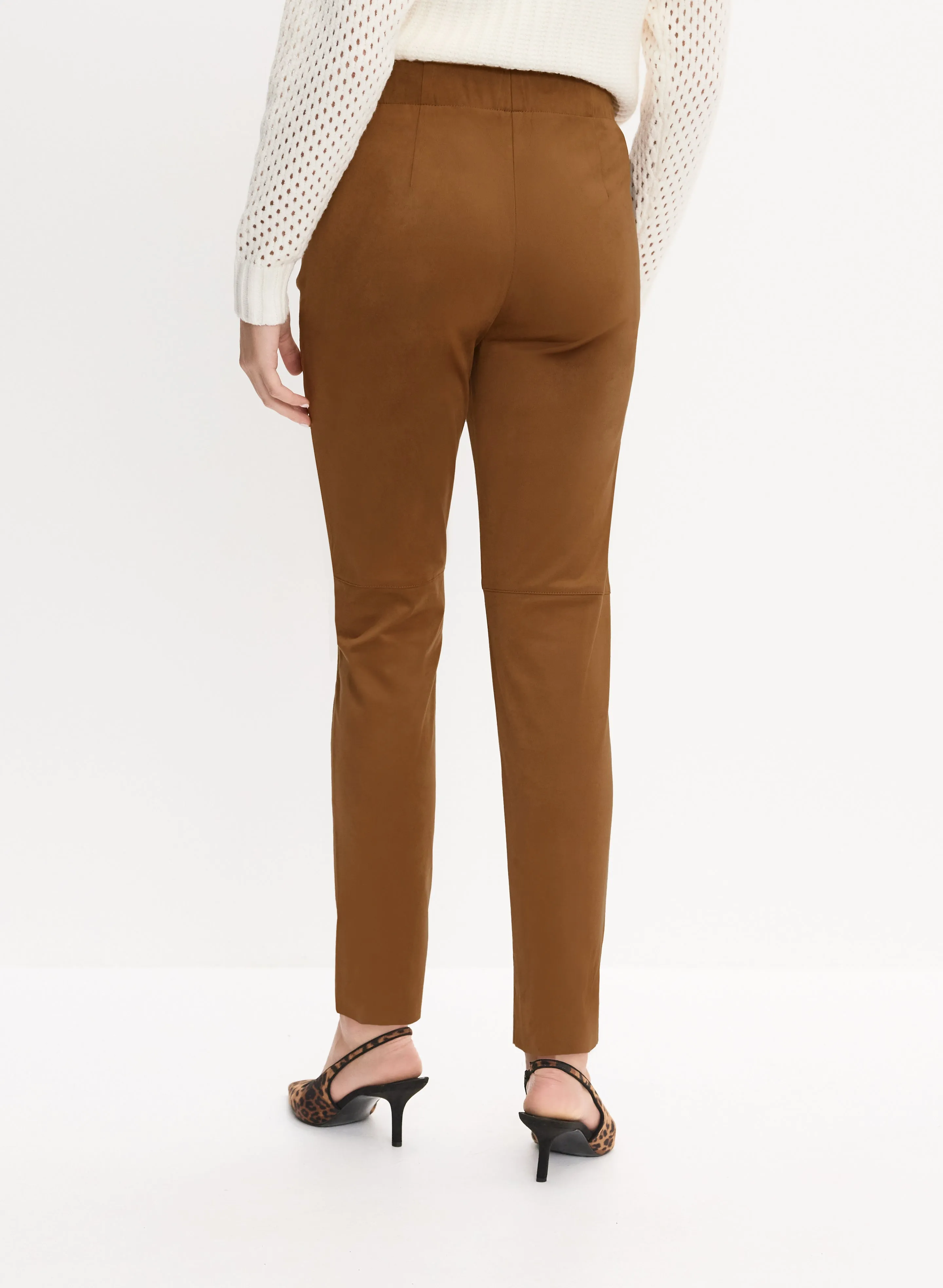 Vegan Suede Slim-Leg Pants sold by Melanie Lyne product image thumbnail 2