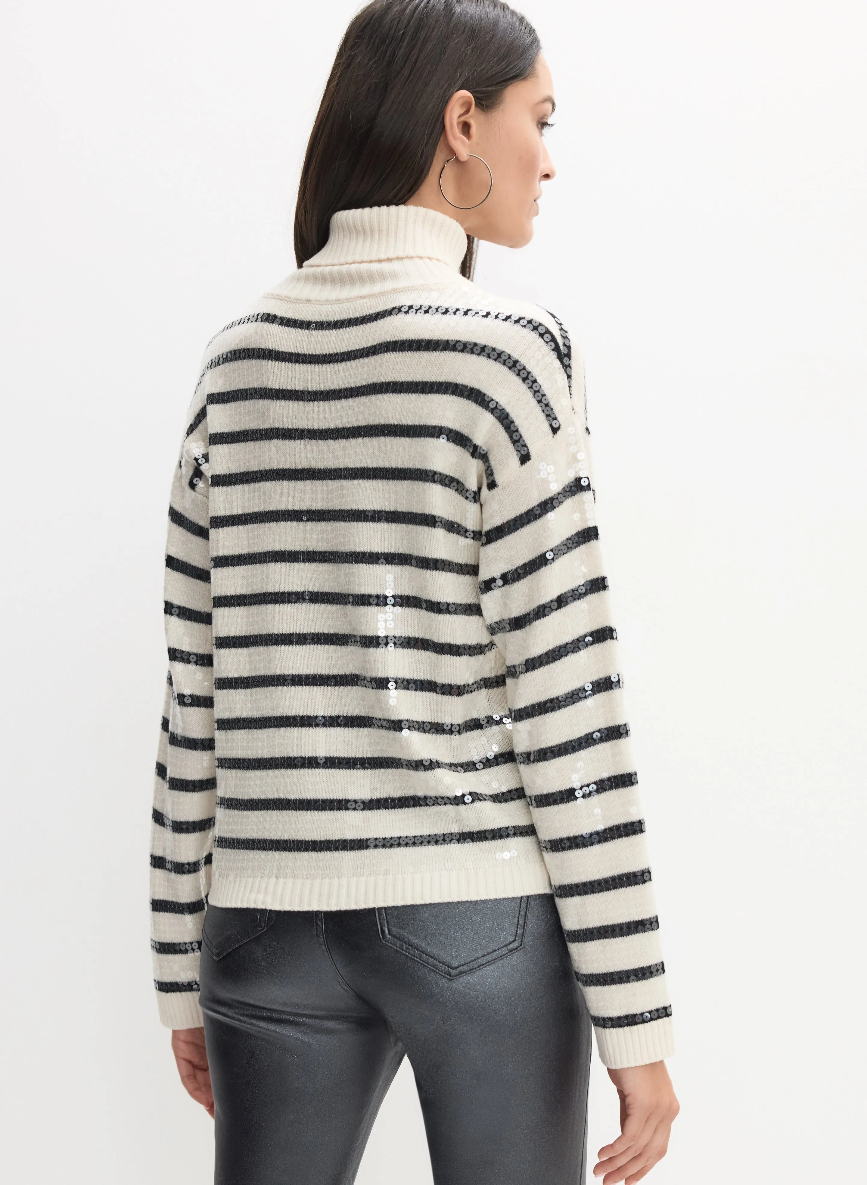 Striped Sequin Front Sweater sold by Melanie Lyne product image thumbnail 4