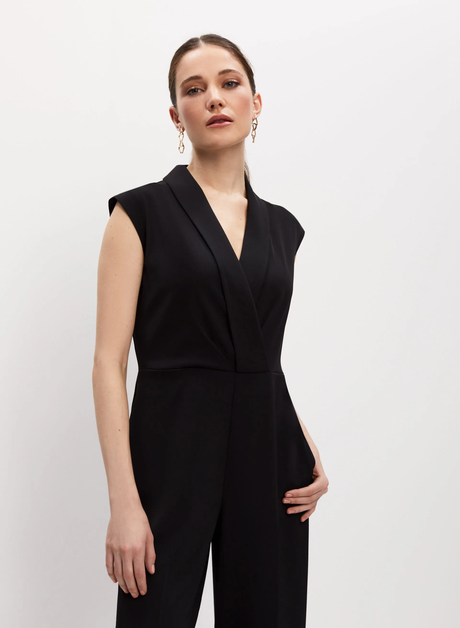 Cap Sleeve Wide Leg Jumpsuit sold by Melanie Lyne product image thumbnail 4