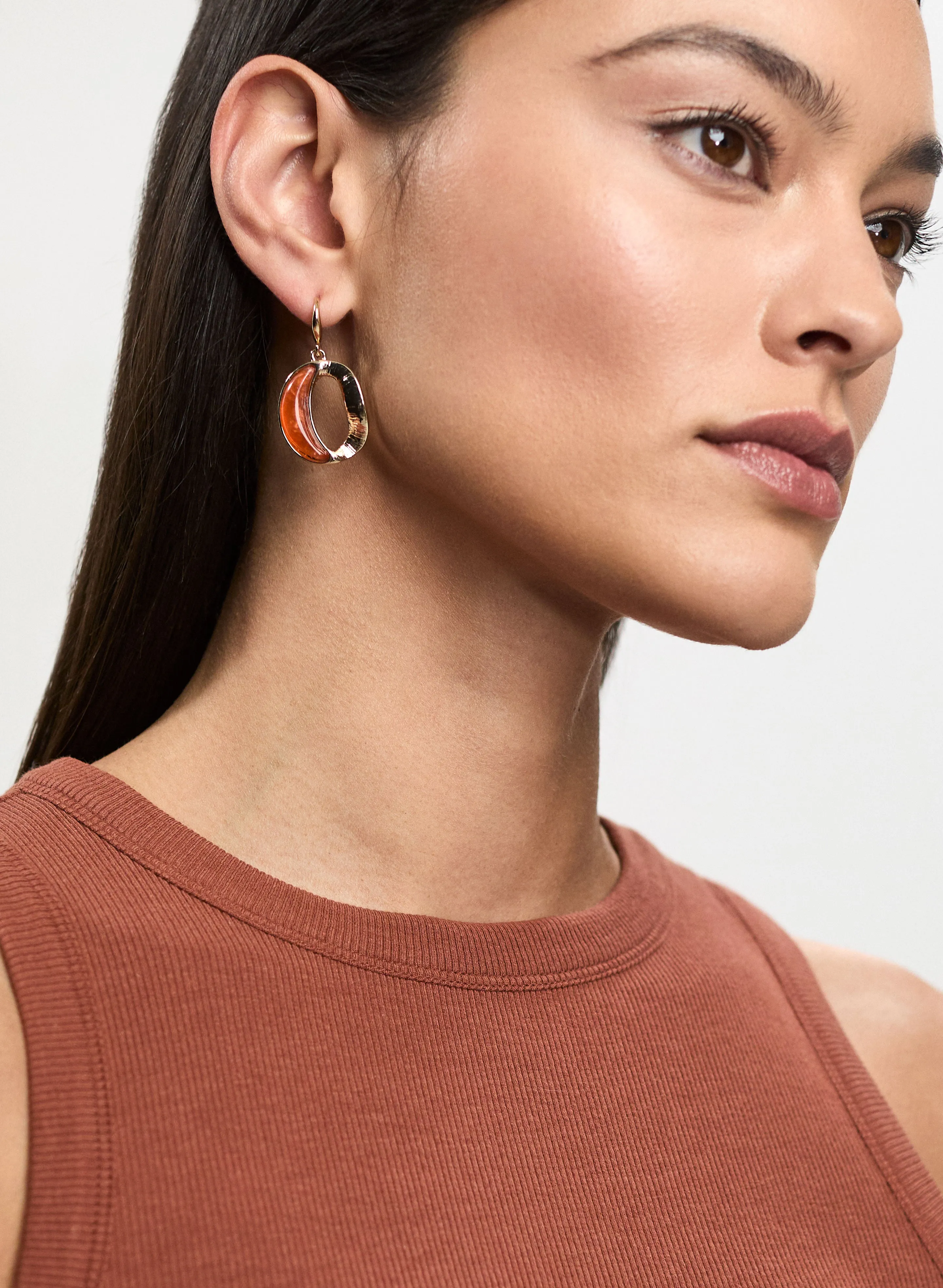 Enamel Link Drop Earrings sold by Melanie Lyne product image thumbnail 2