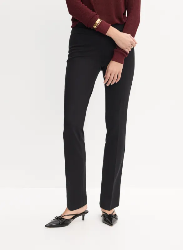 Madison Pull-On Straight-Leg Pants sold by Melanie Lyne