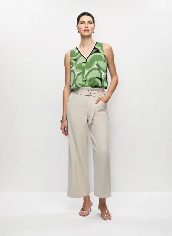 Geometric Print Blouse & High-Rise Belted Pants sold by Melanie Lyne