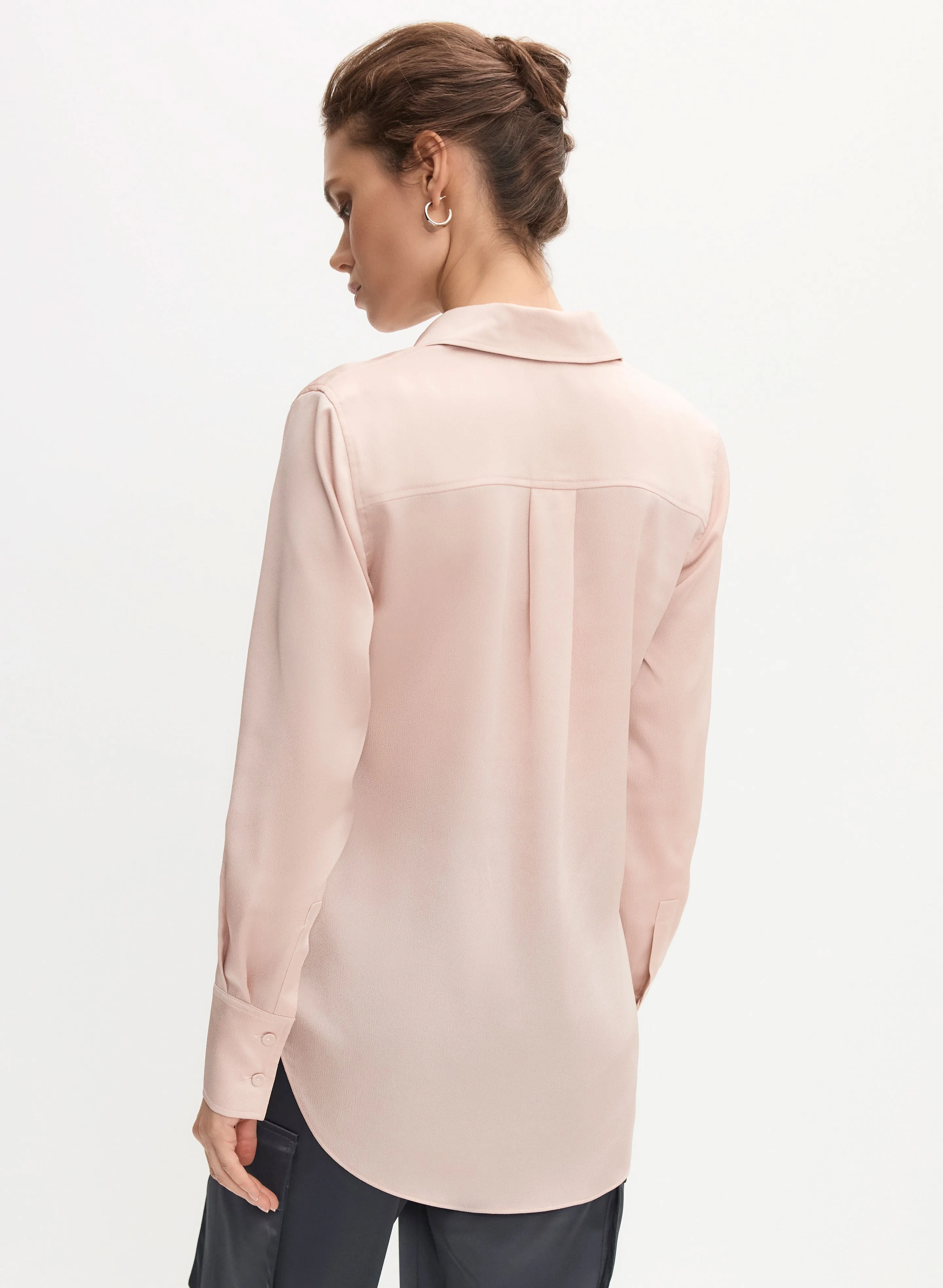 Button-Front Satin Blouse sold by Melanie Lyne product image thumbnail 4