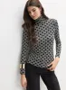 Geometric Turtleneck Top sold by Melanie Lyne