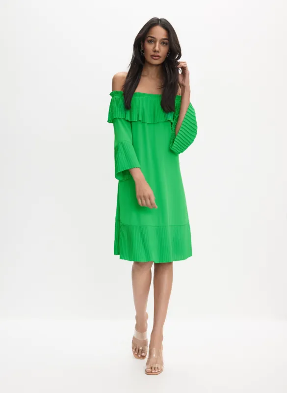 Joseph Ribkoff - Pleated Off-The-Shoulder Dress sold by Melanie Lyne
