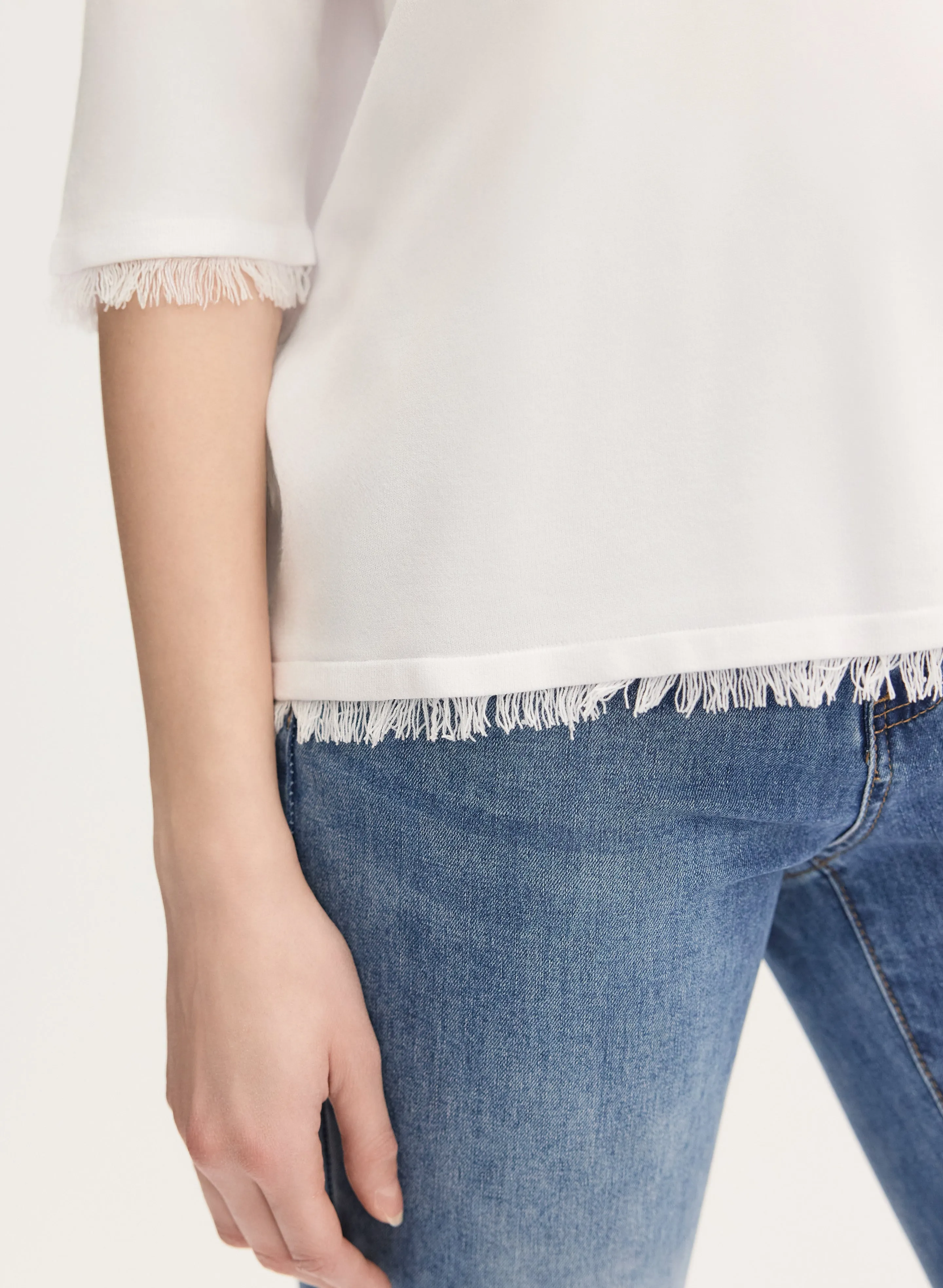Joseph Ribkoff - Fringe Detail Top sold by Melanie Lyne product image thumbnail 5