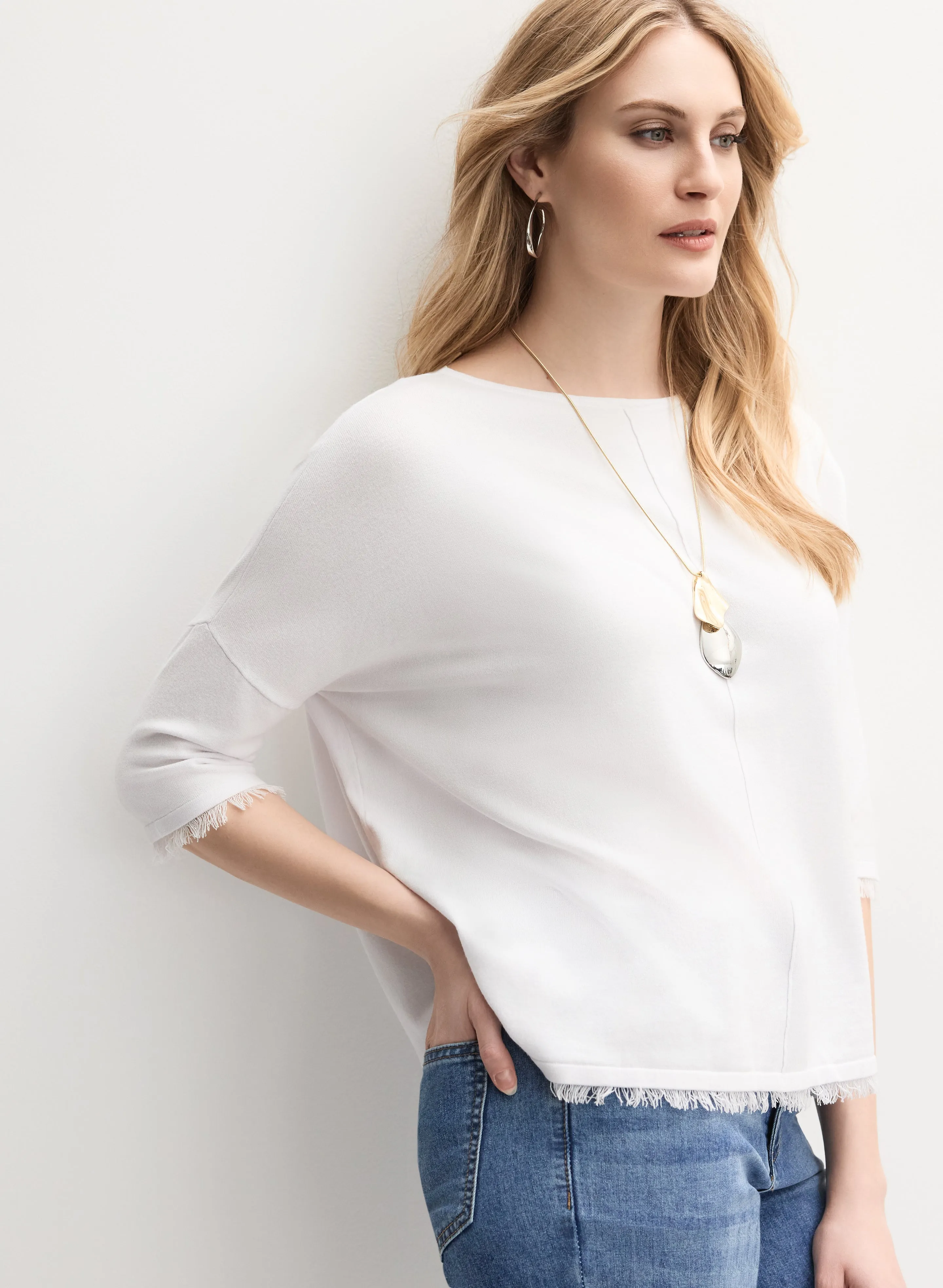 Joseph Ribkoff - Fringe Detail Top sold by Melanie Lyne product image thumbnail 2