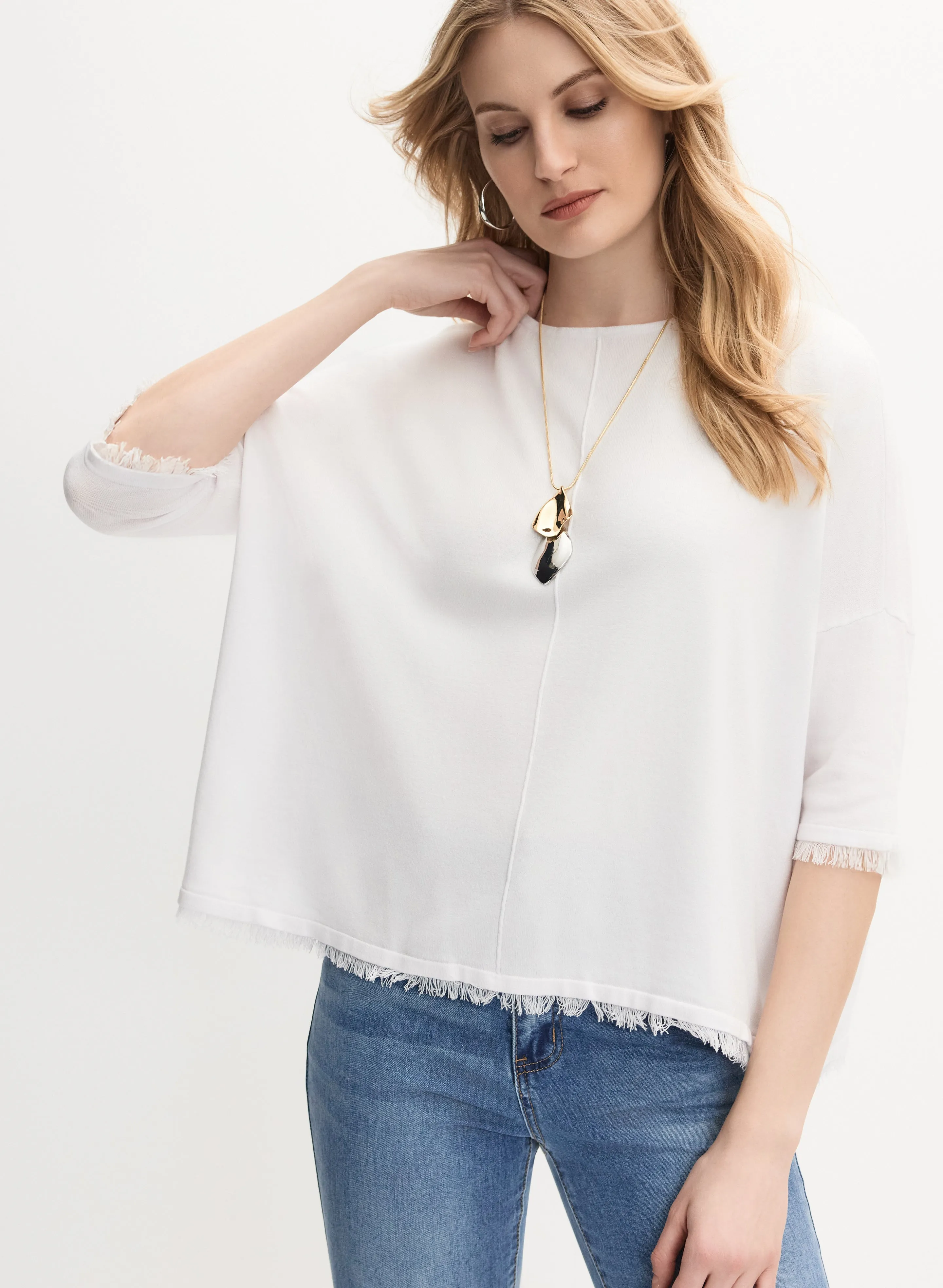 Joseph Ribkoff - Fringe Detail Top sold by Melanie Lyne