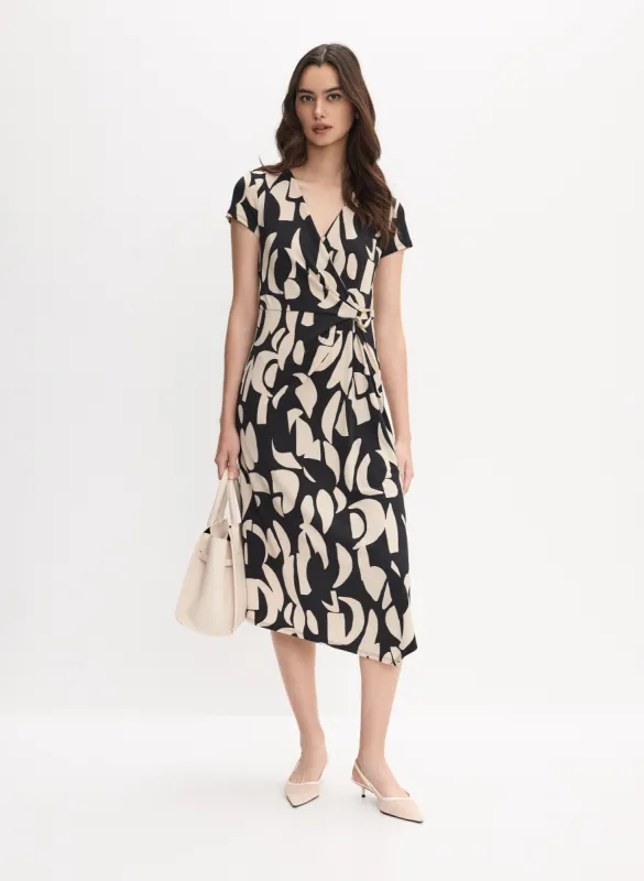 Joseph Ribkoff - Geometric Wrap-Over Dress sold by Melanie Lyne