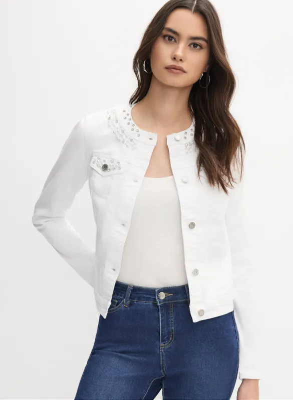 Joseph Ribkoff - Rhinestone Denim Jacket made by Melanie Lyne