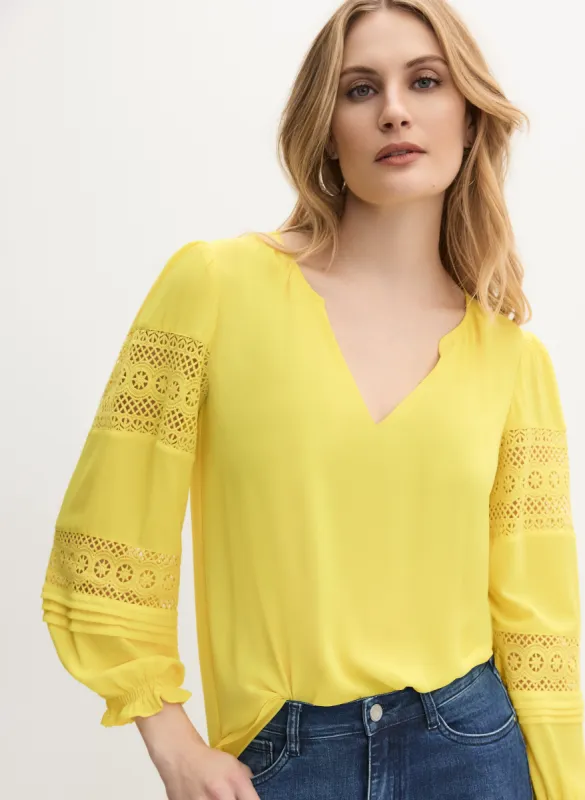 Joseph Ribkoff - Lace Detail Blouse made by Melanie Lyne