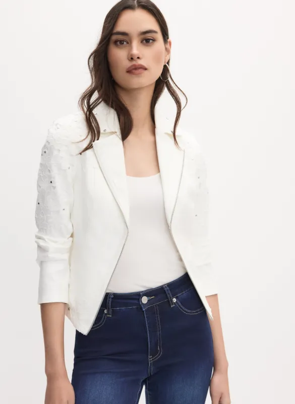 Joseph Ribkoff - Lace Appliqué Jacket sold by Melanie Lyne