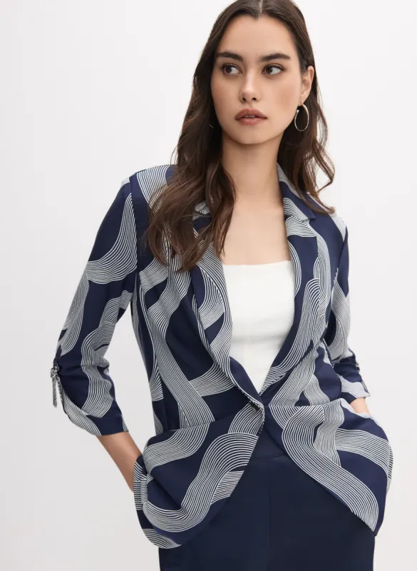 Joseph Ribkoff - Abstract Longline Blazer sold by Melanie Lyne
