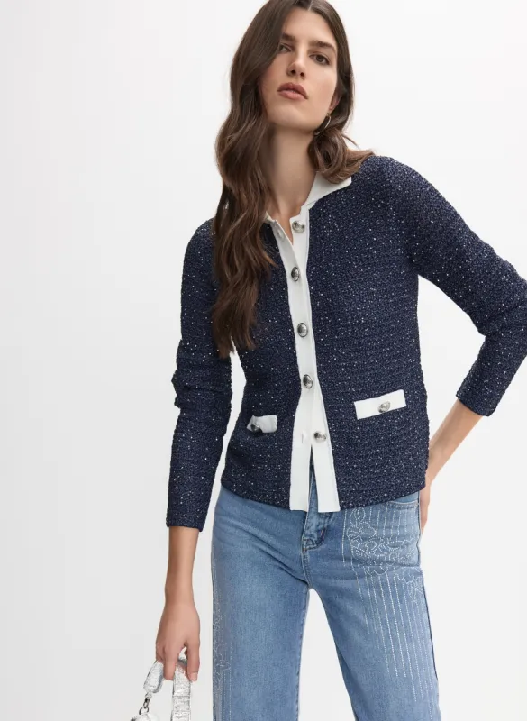 Contrast Bouclé Cardigan sold by Melanie Lyne