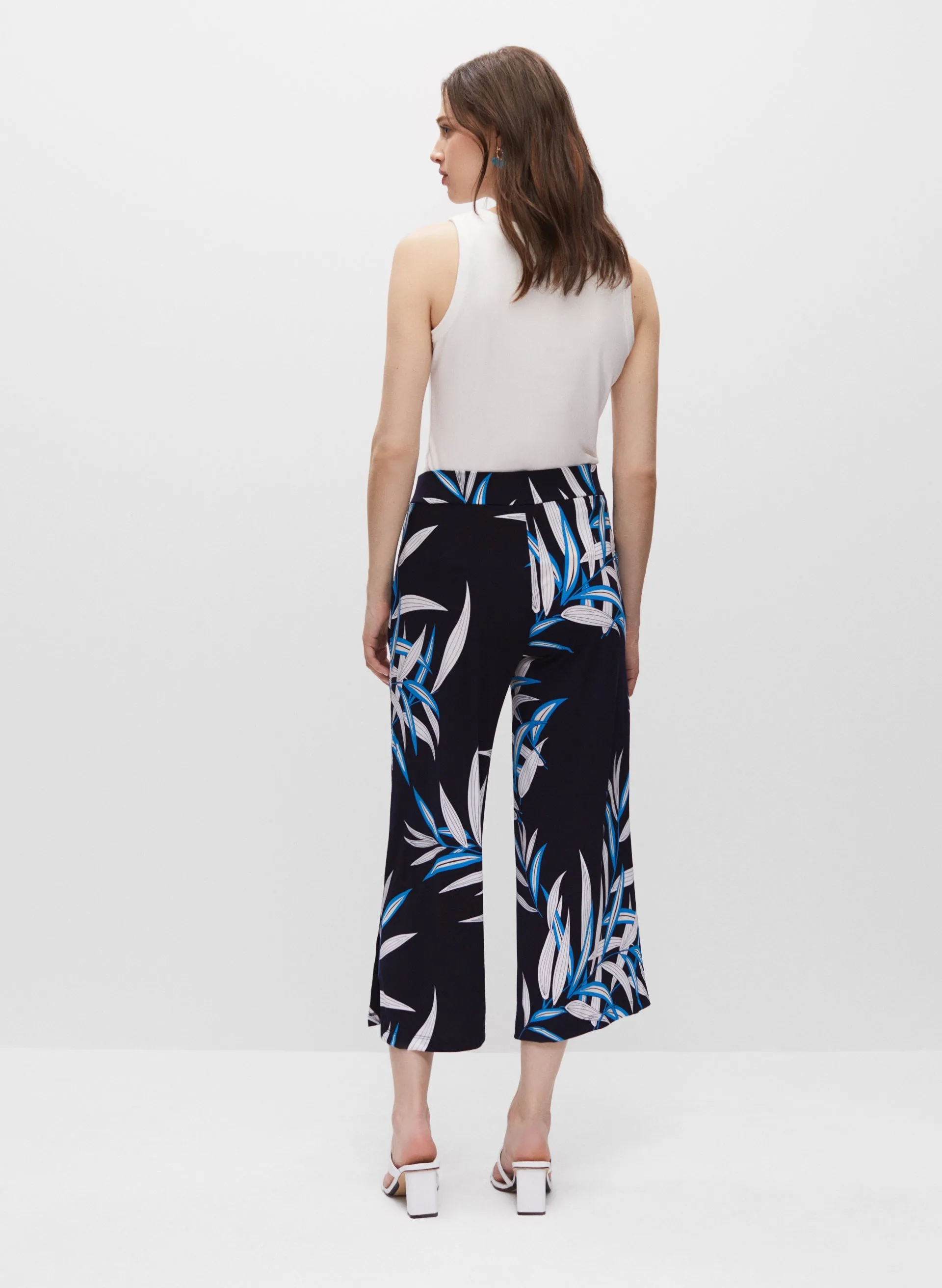 Leaf Print Culotte Pants sold by Melanie Lyne product image thumbnail 4
