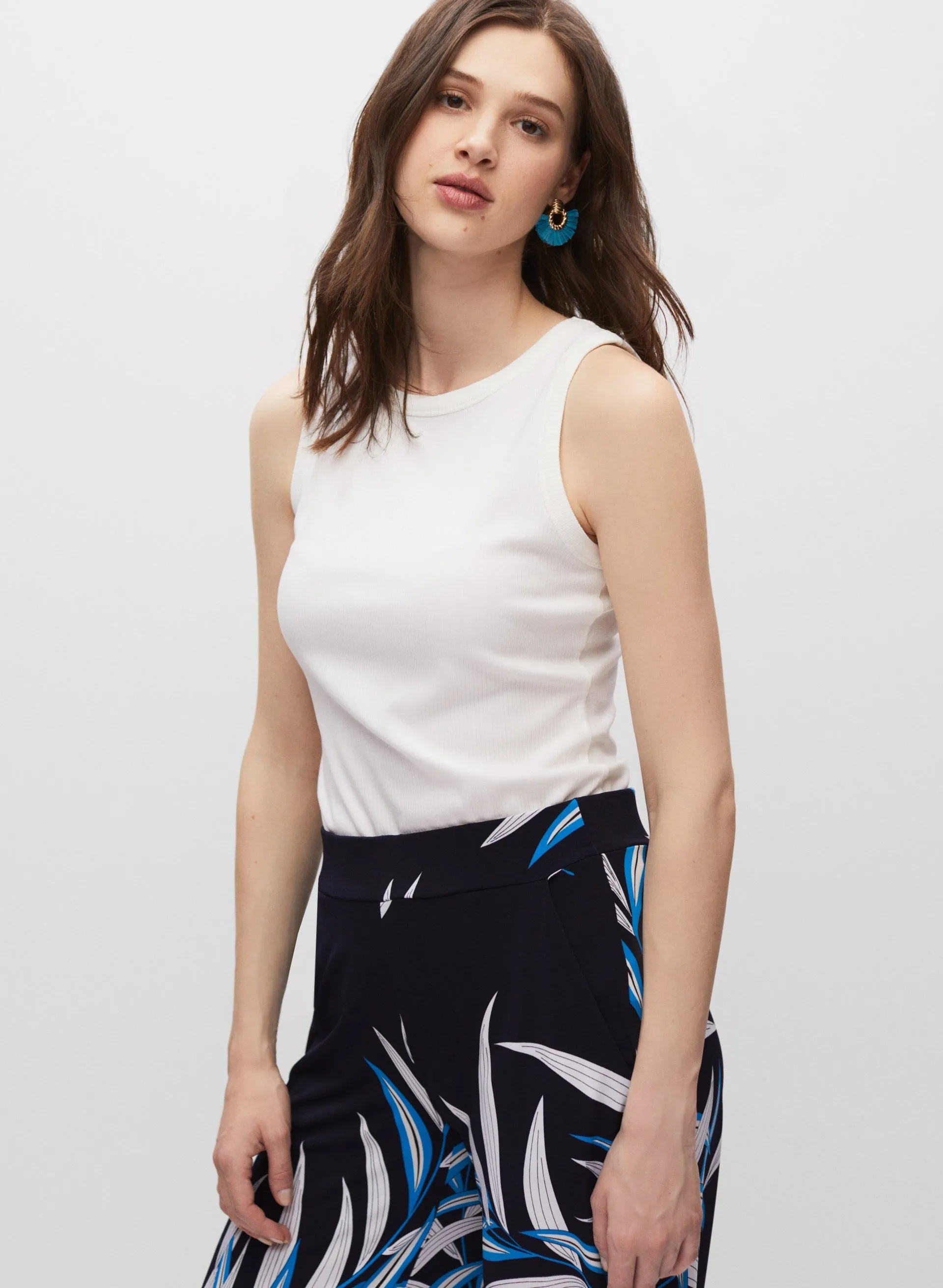 Leaf Print Culotte Pants sold by Melanie Lyne product image thumbnail 2