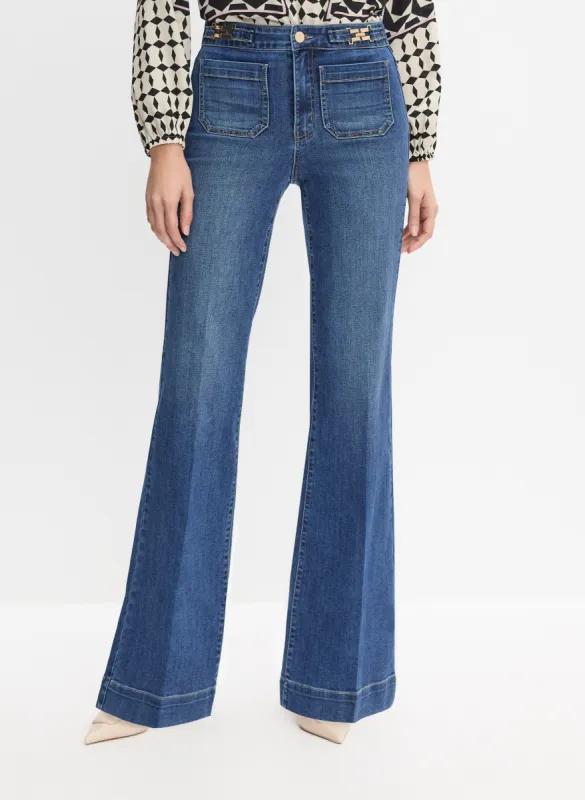 Patch Pocket Flare-Leg Jeans sold by Melanie Lyne