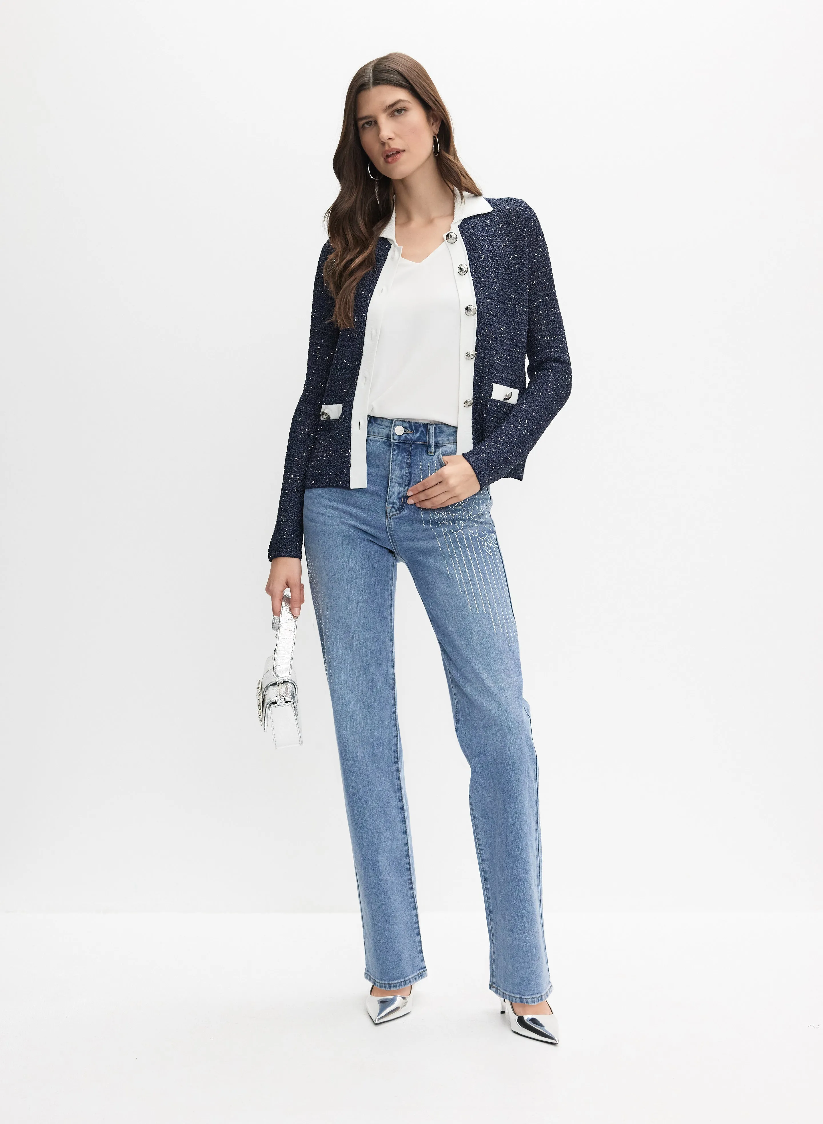 Rhinestone Embellished Jeans sold by Melanie Lyne product image thumbnail 3