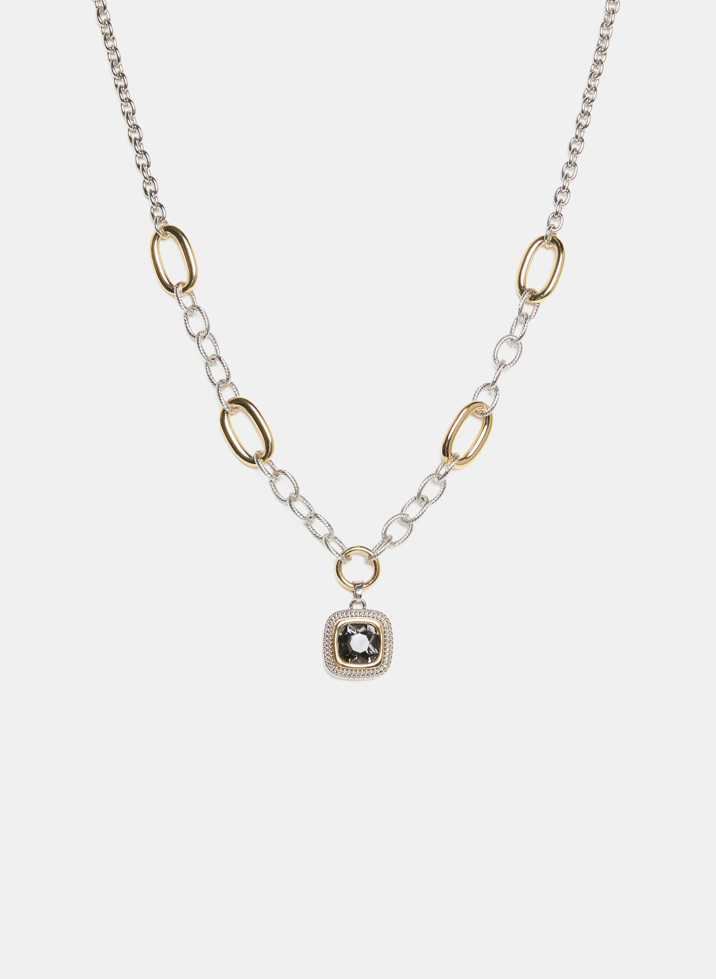 Two-Tone Stone Pendant Necklace sold by Melanie Lyne