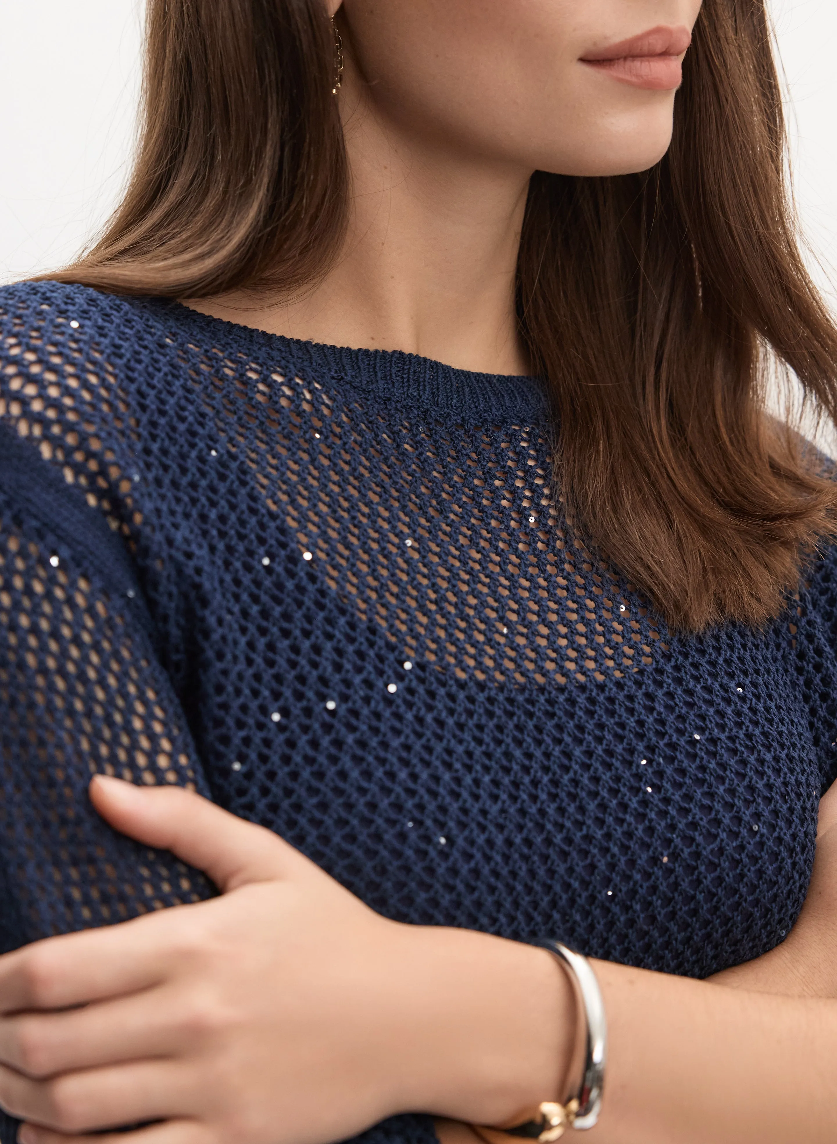 Open Knit Pullover Sweater sold by Melanie Lyne product image thumbnail 3