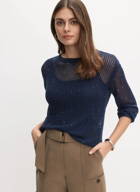 Open Knit Pullover Sweater sold by Melanie Lyne