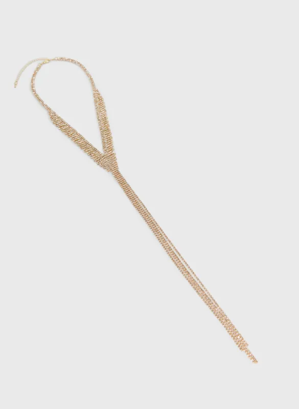 Crystal Cascade Y Necklace sold by Melanie Lyne