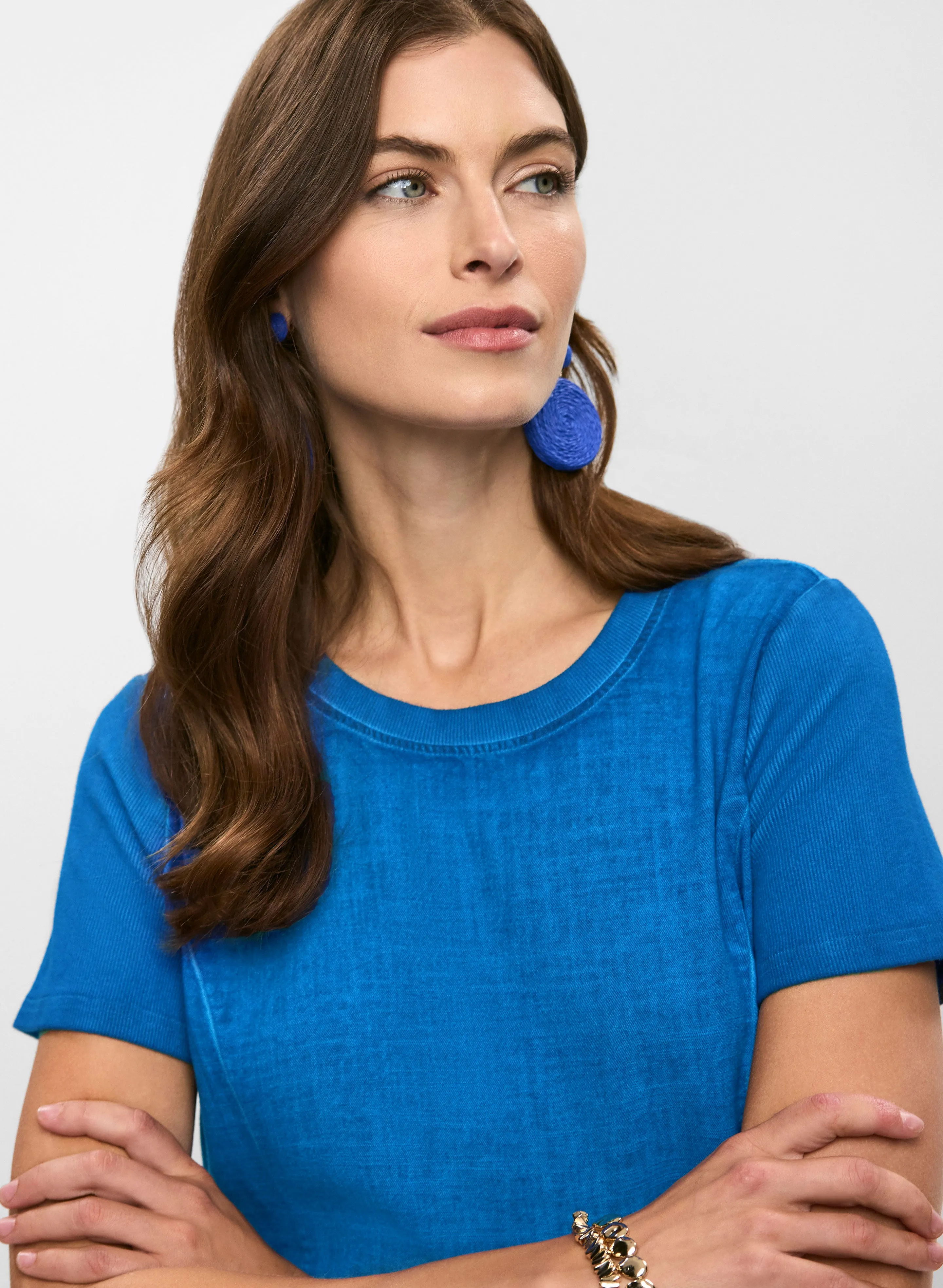 Short Sleeve Linen-Blend Dress sold by Melanie Lyne product image thumbnail 4