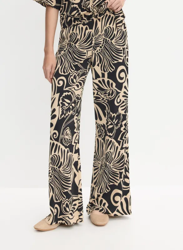 Graphic Floral Wide-Leg Pants sold by Melanie Lyne