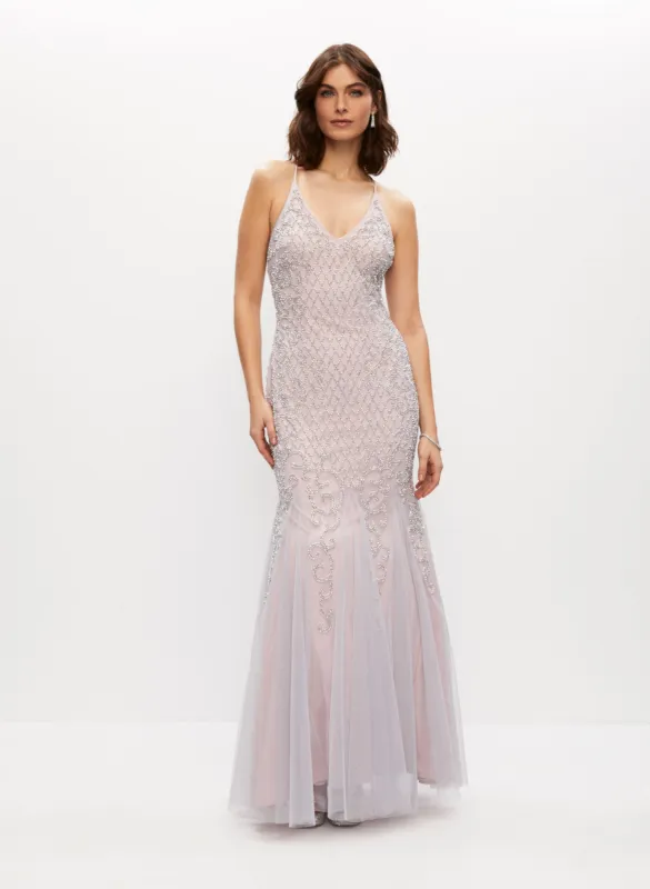 BA Nites - Bead Detail Mermaid Dress sold by Melanie Lyne