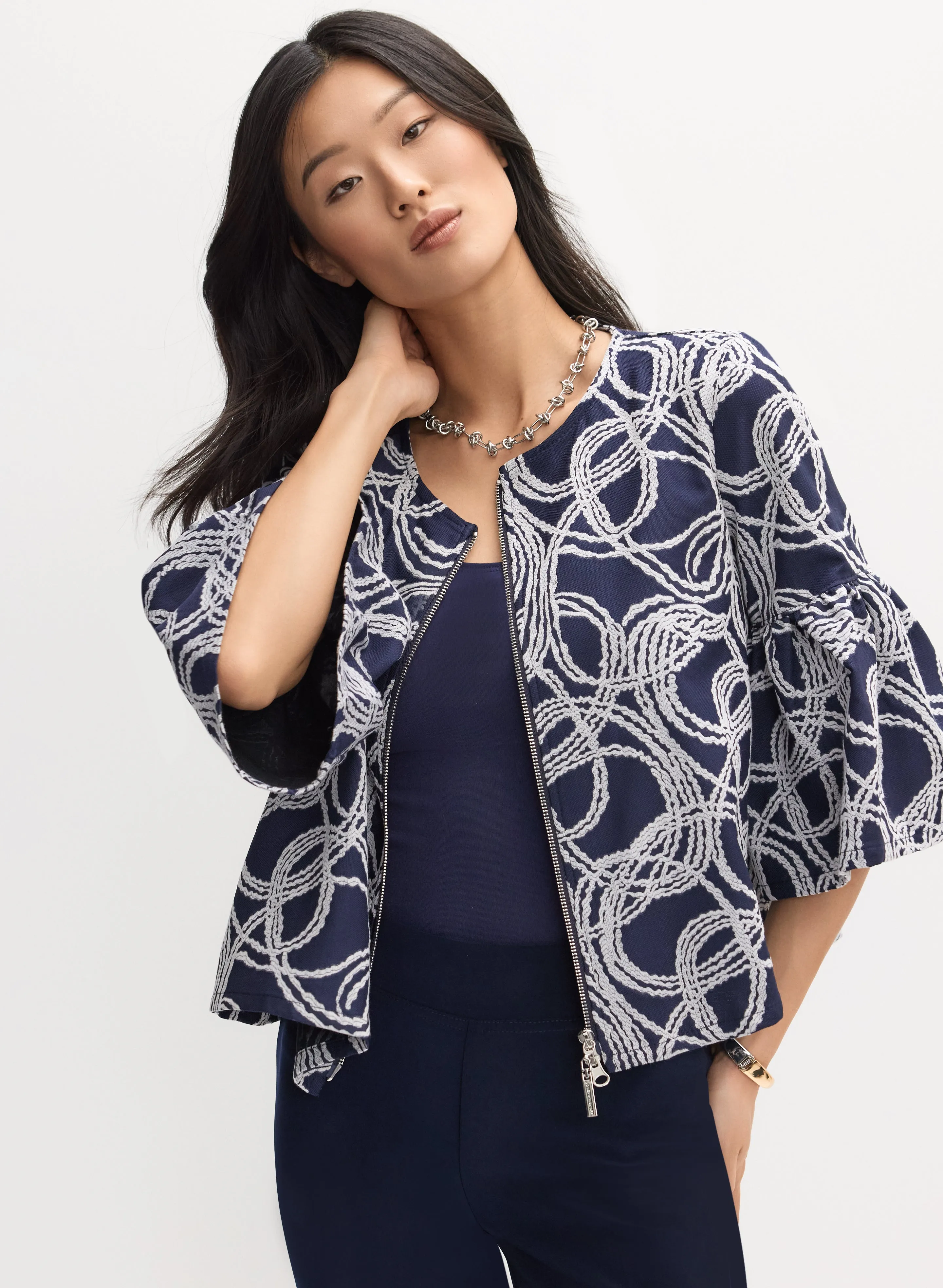 Joseph Ribkoff - Swirl Print Jacket sold by Melanie Lyne