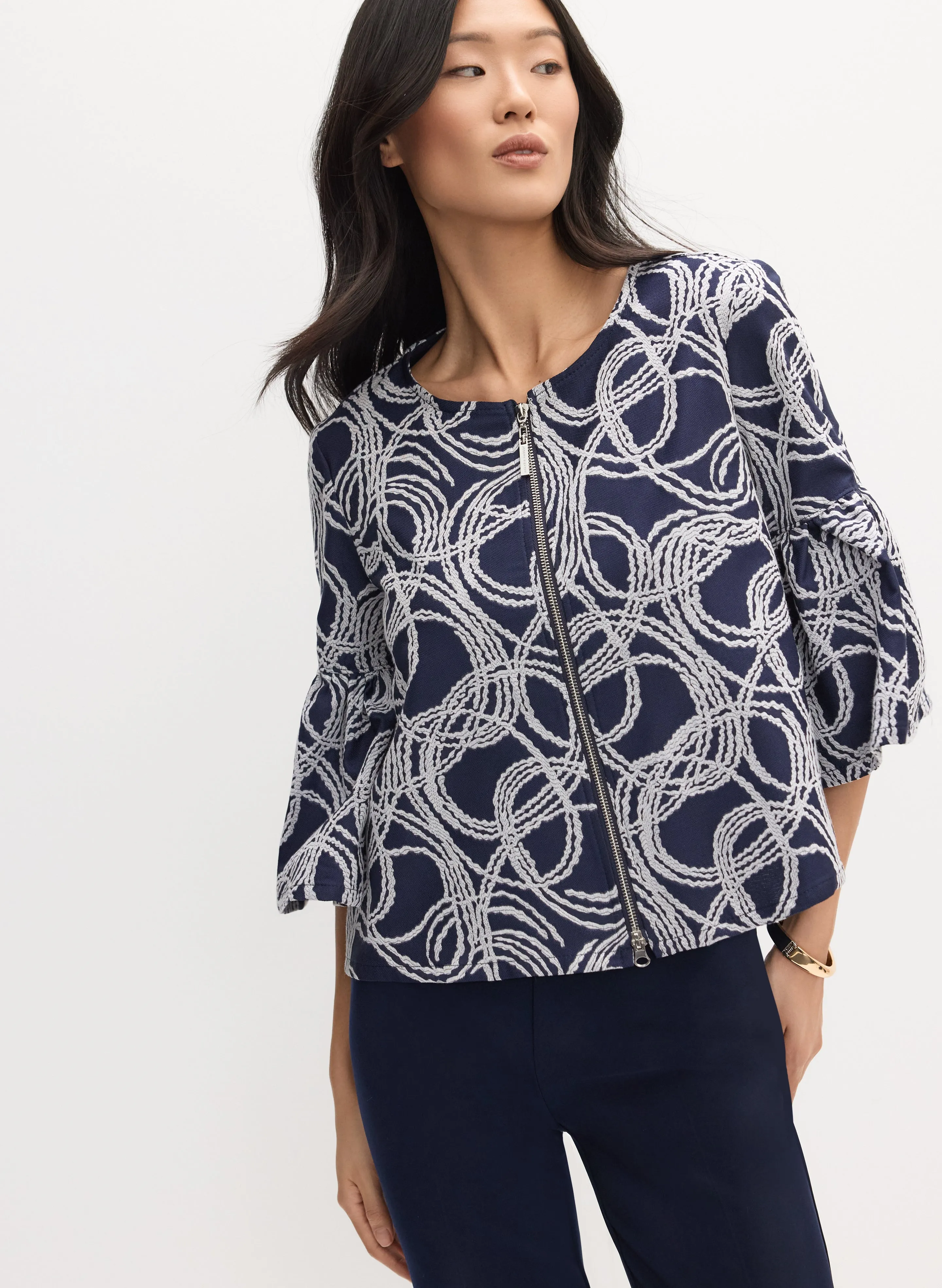 Joseph Ribkoff - Swirl Print Jacket sold by Melanie Lyne product image thumbnail 5