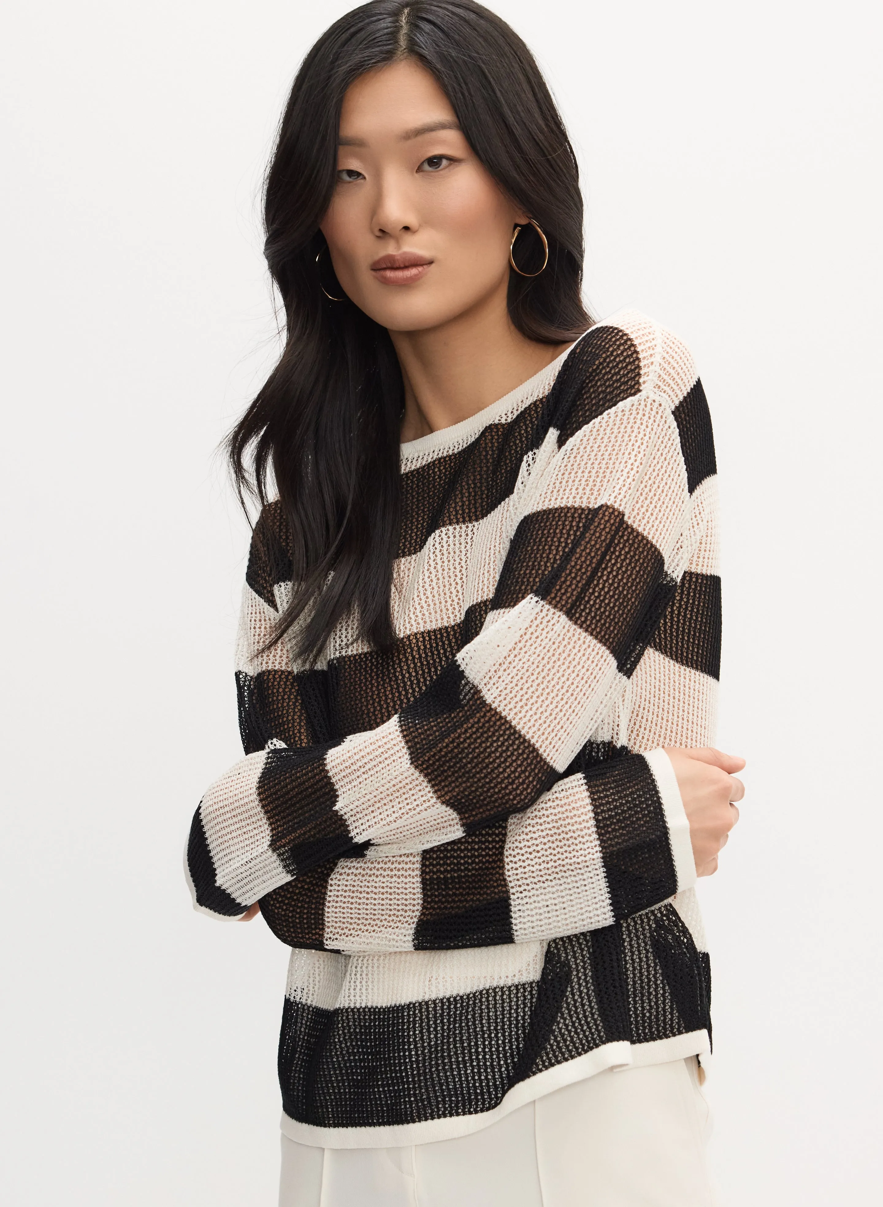 Joseph Ribkoff - Stripe Knit Sweater sold by Melanie Lyne product image thumbnail 5