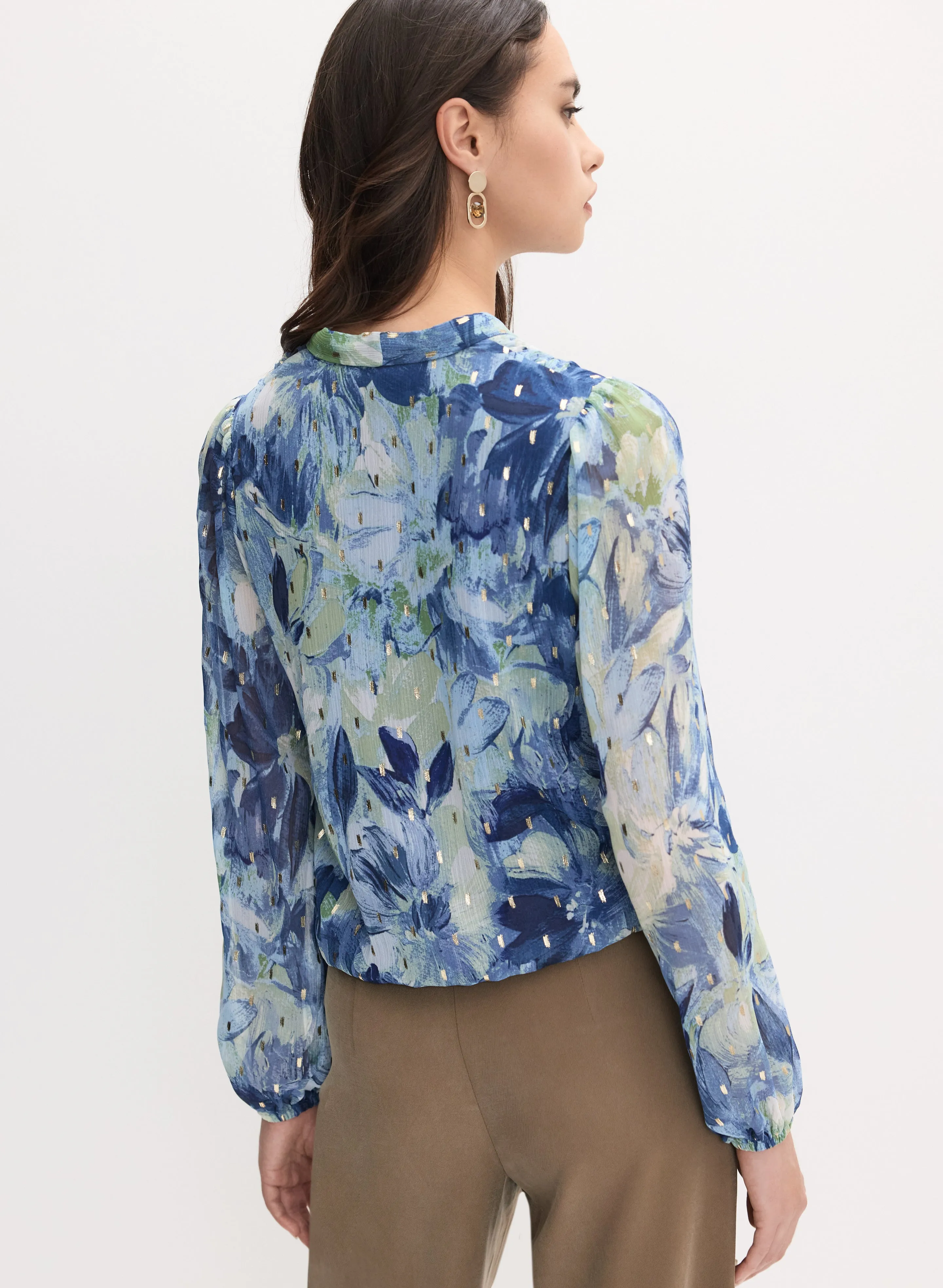 Floral Metallic Fleck Blouse sold by Melanie Lyne product image thumbnail 5